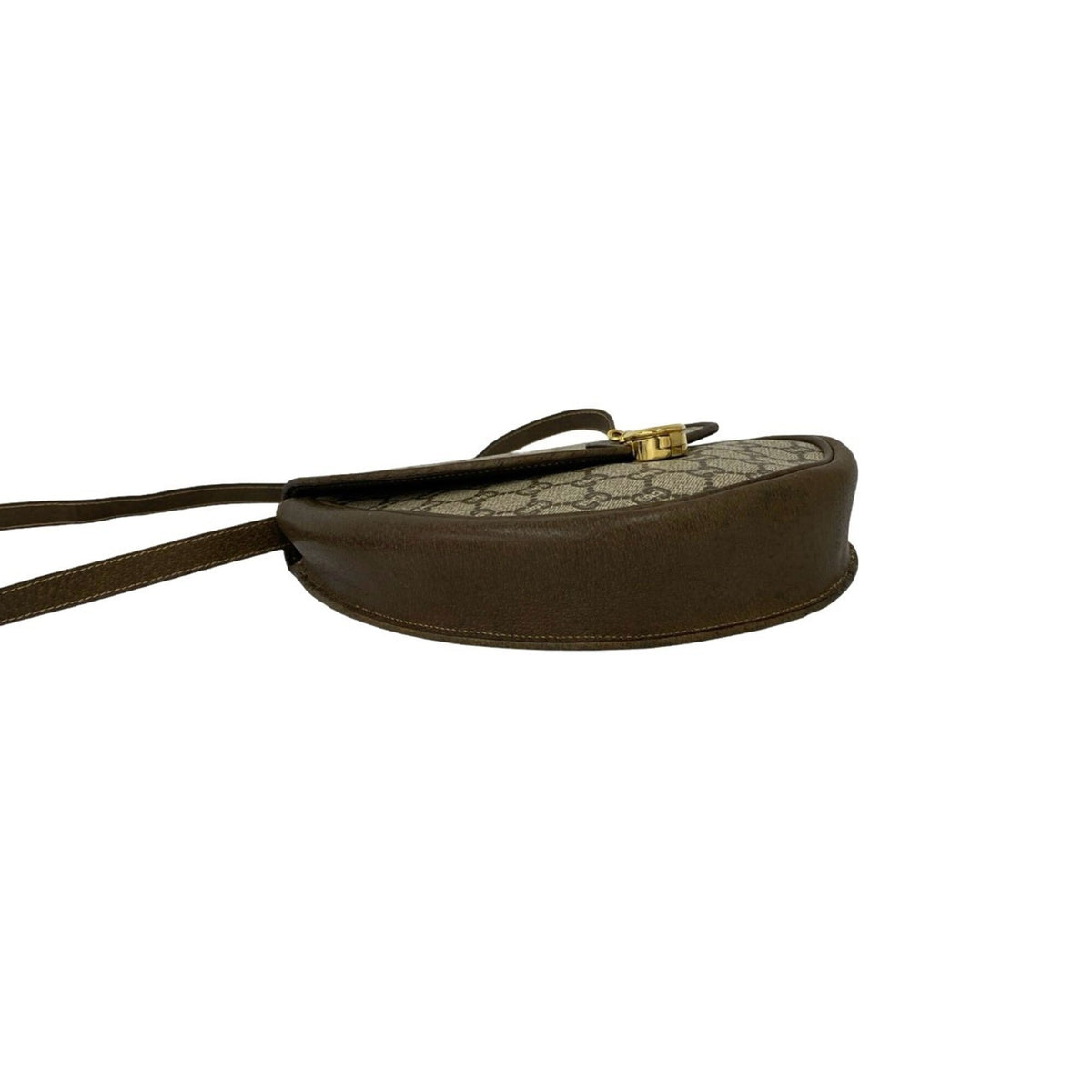 Gucci Brown Leather Pvc Pochette Shoulder Bag (Pre-Owned)