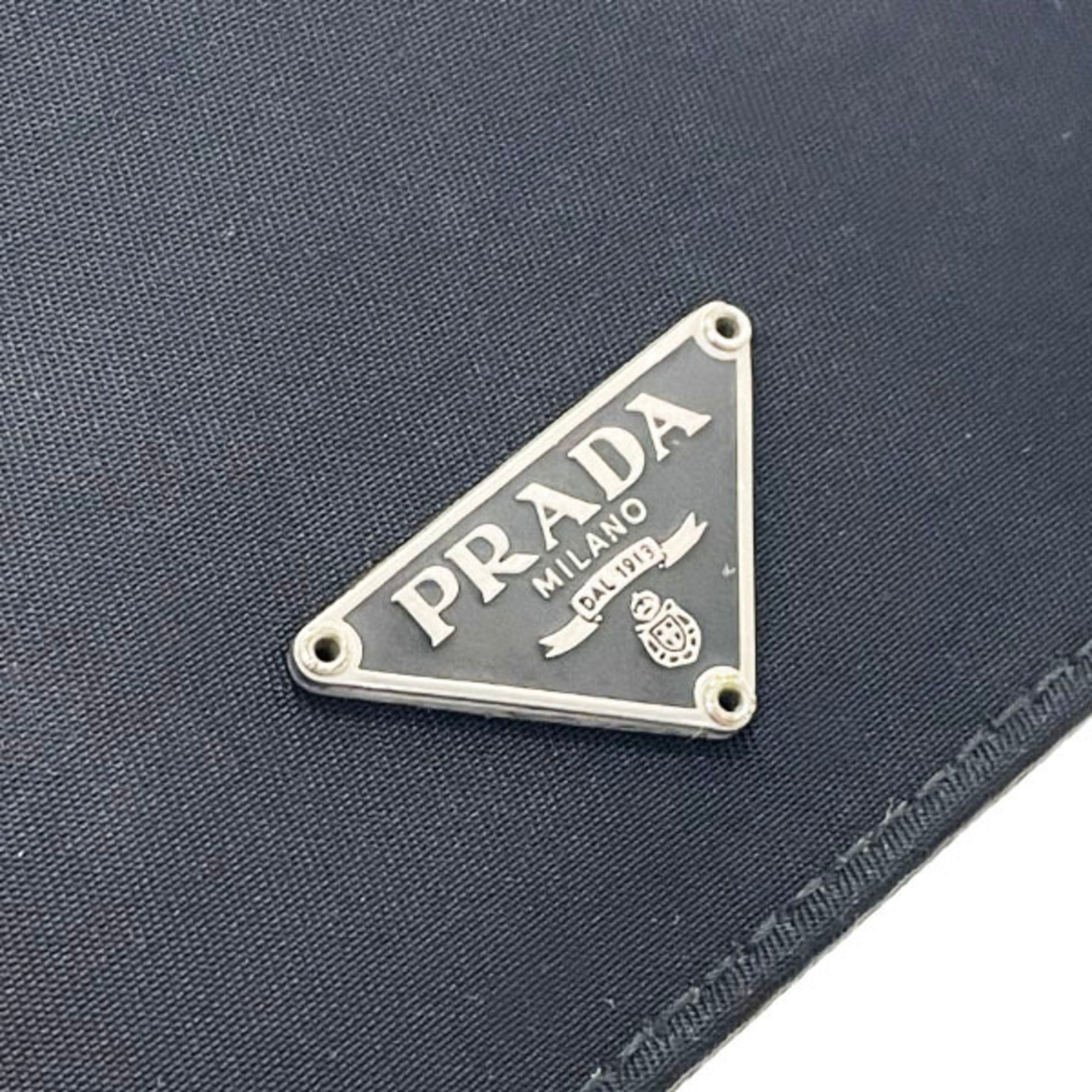 Prada Saffiano Black Nero Nylon Saffiano Wallet (Bi-Fold) (Pre-Owned)