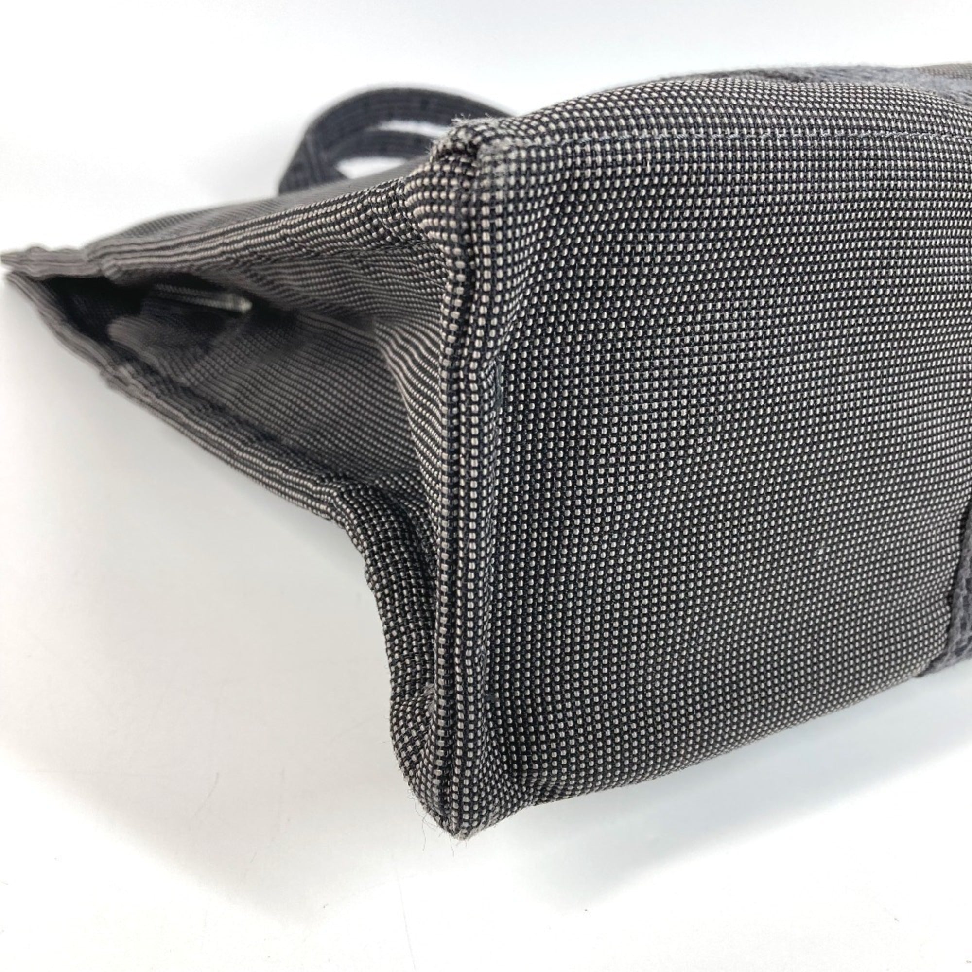 Hermes Her Line Gray Canvas Handbag Tote Bag (Pre-Owned)
