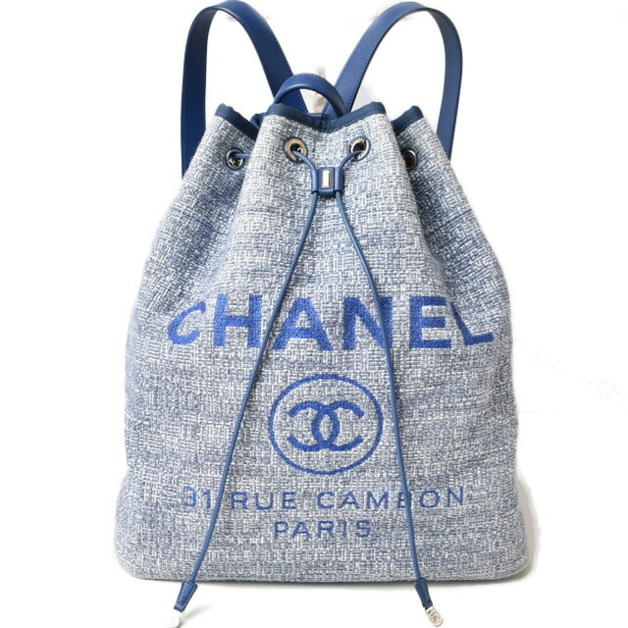 Chanel Cotton Canvas Denim Backpack (Pre-Owned)