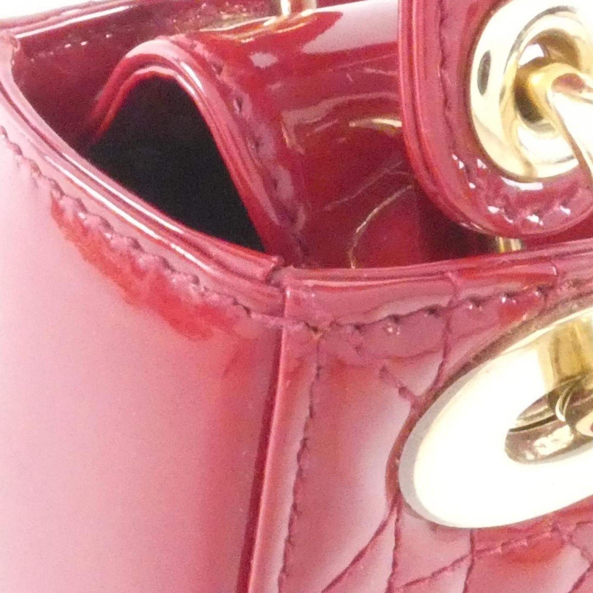 Christian Dior Cherry Red Leather Handbag (Pre-Owned)