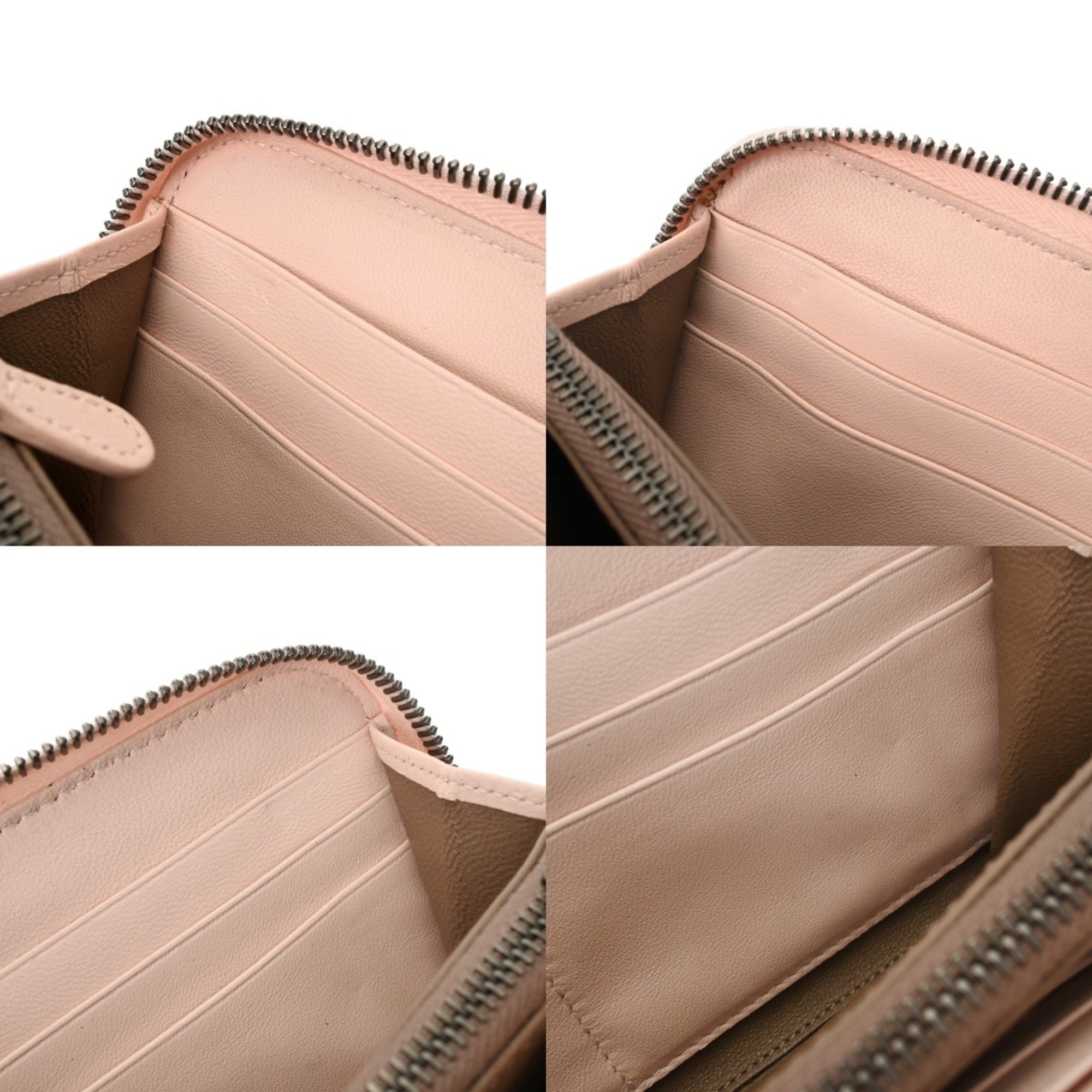 Bottega Veneta Baby Pink Leather Long Wallet (Bi-Fold) (Pre-Owned)
