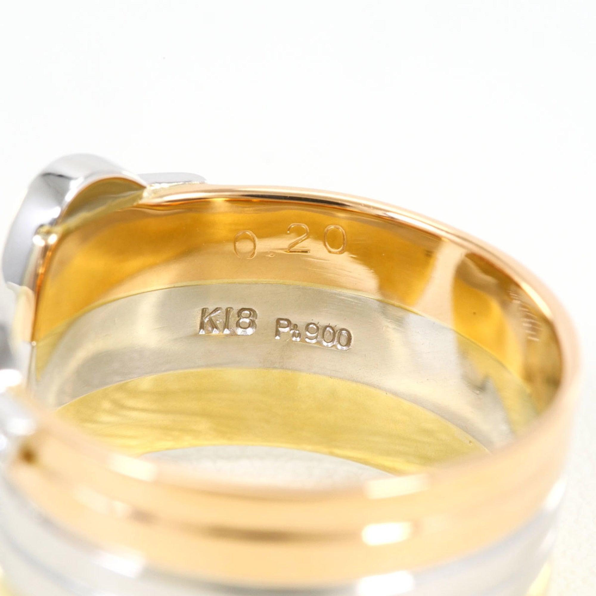 Unbranded Pink Gold Platinum Yellow Gold Yellow Gold (18K) Pink Gold (18K) Platinum 900 Band Ring (Pre-Owned)