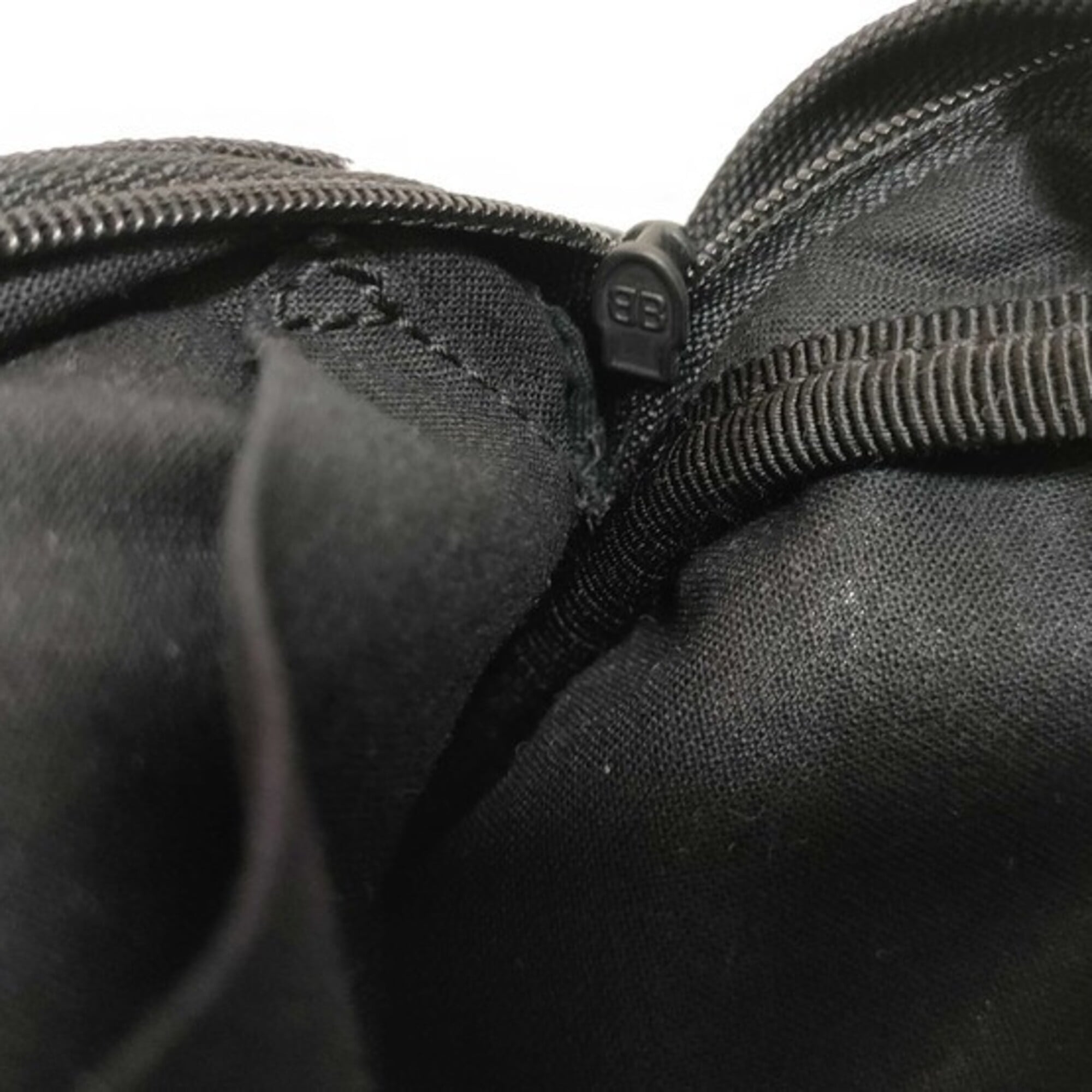 Balenciaga Black White Canvas Shoulder Bag (Pre-Owned)