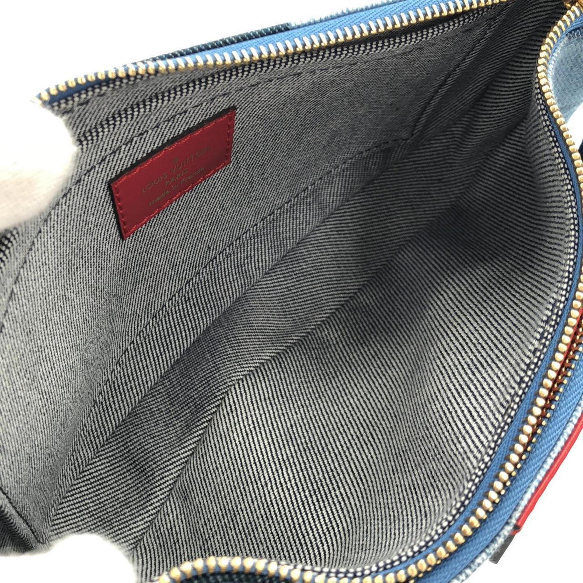 Louis Vuitton Blue Rouge Canvas Shoulder Bag (Pre-Owned)