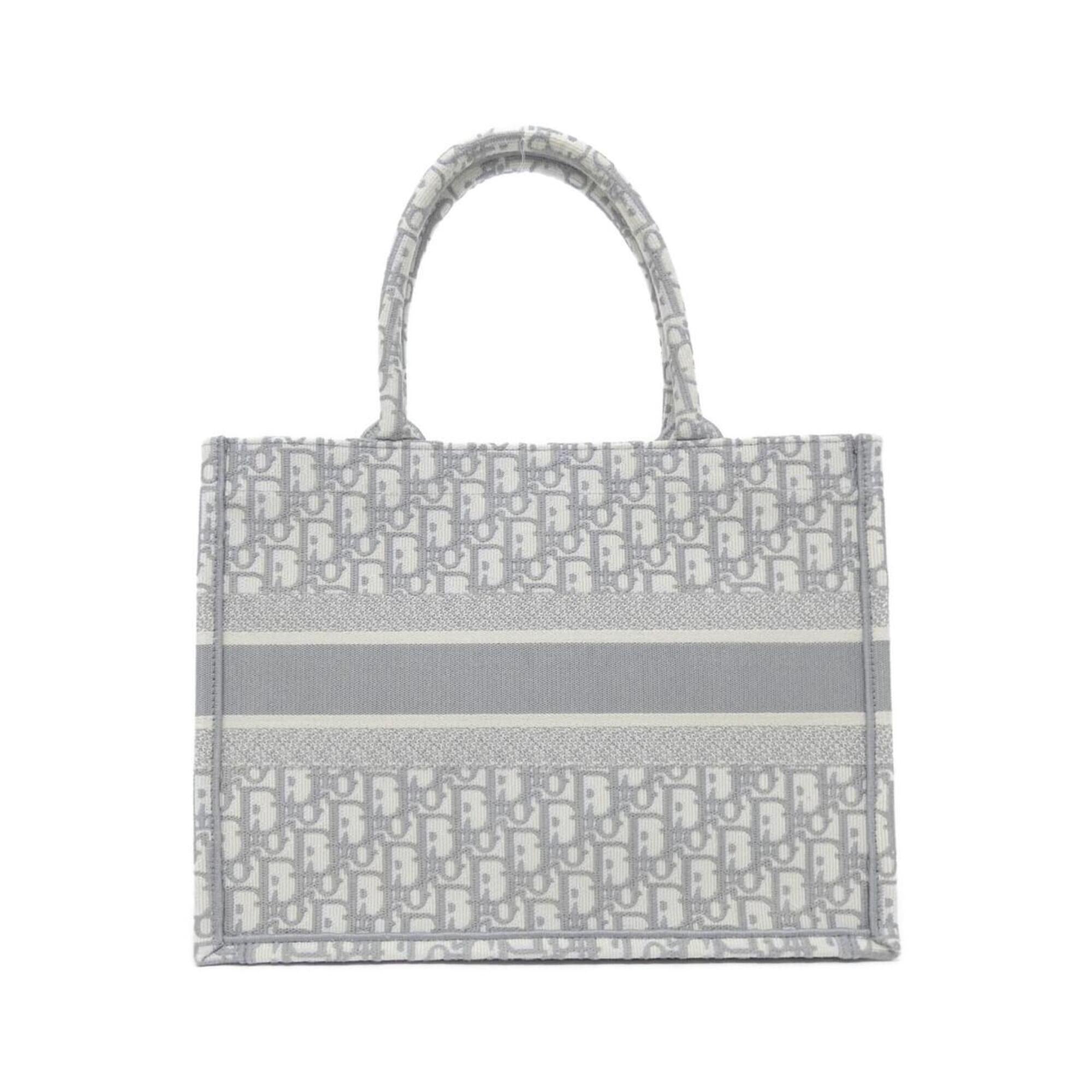 Christian Dior Gray Canvas Handbag (Pre-Owned)