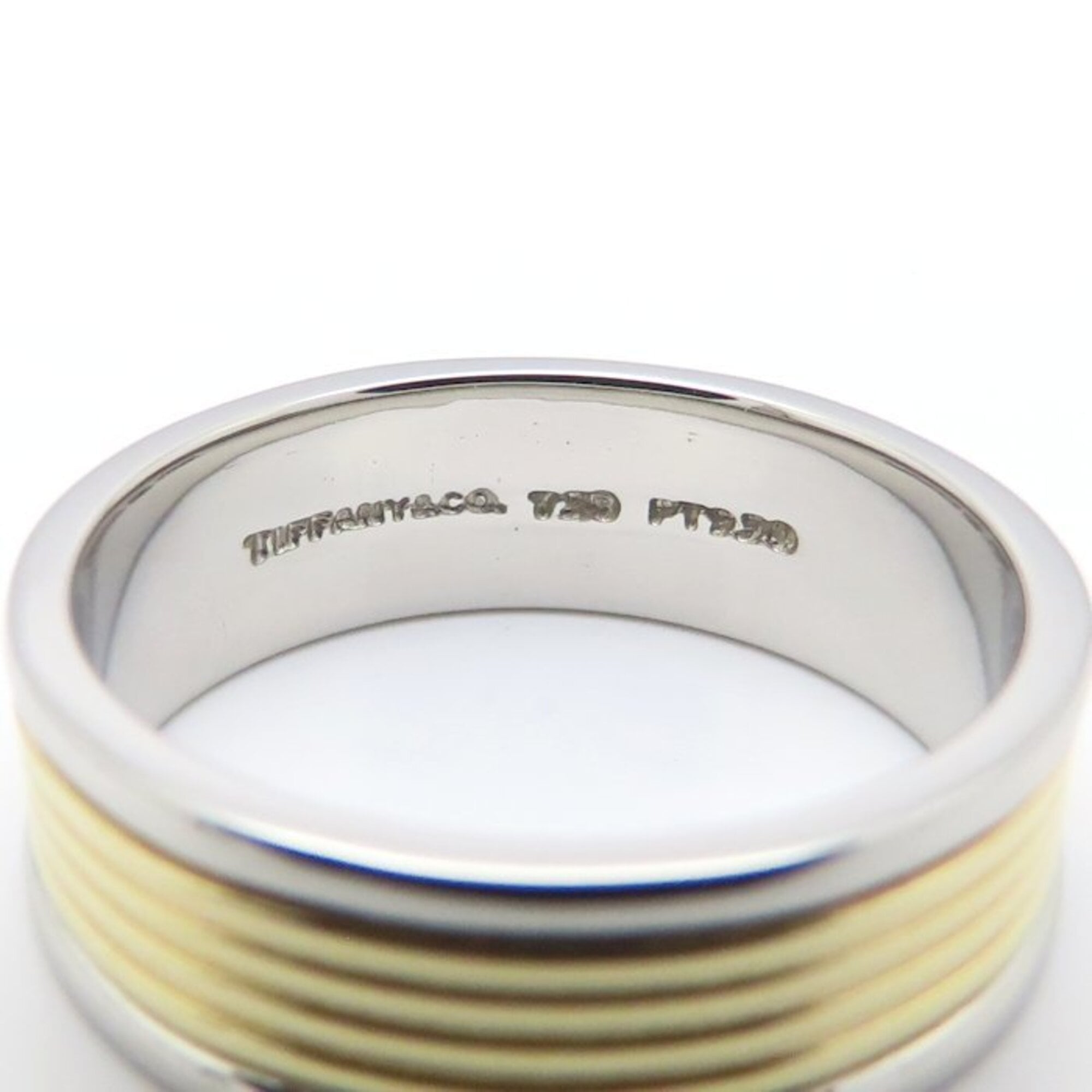 Tiffany Yellow Gold (18K) Platinum 950 Band Ring (Pre-Owned)