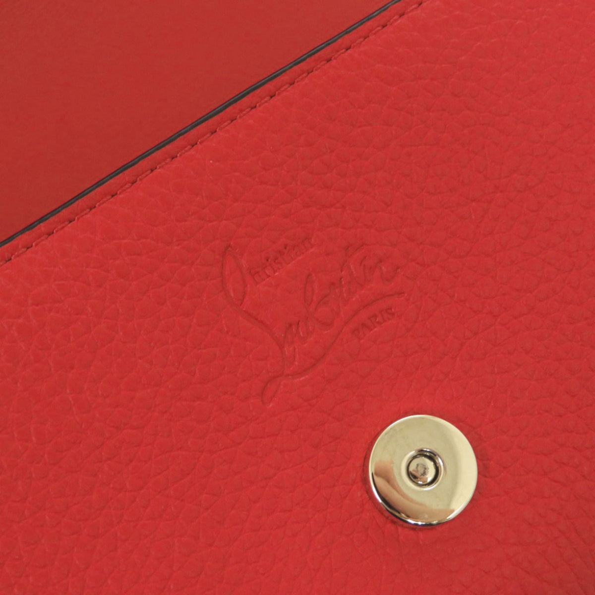 Christian Louboutin Red Color Leather Shoulder Bag (Pre-Owned)