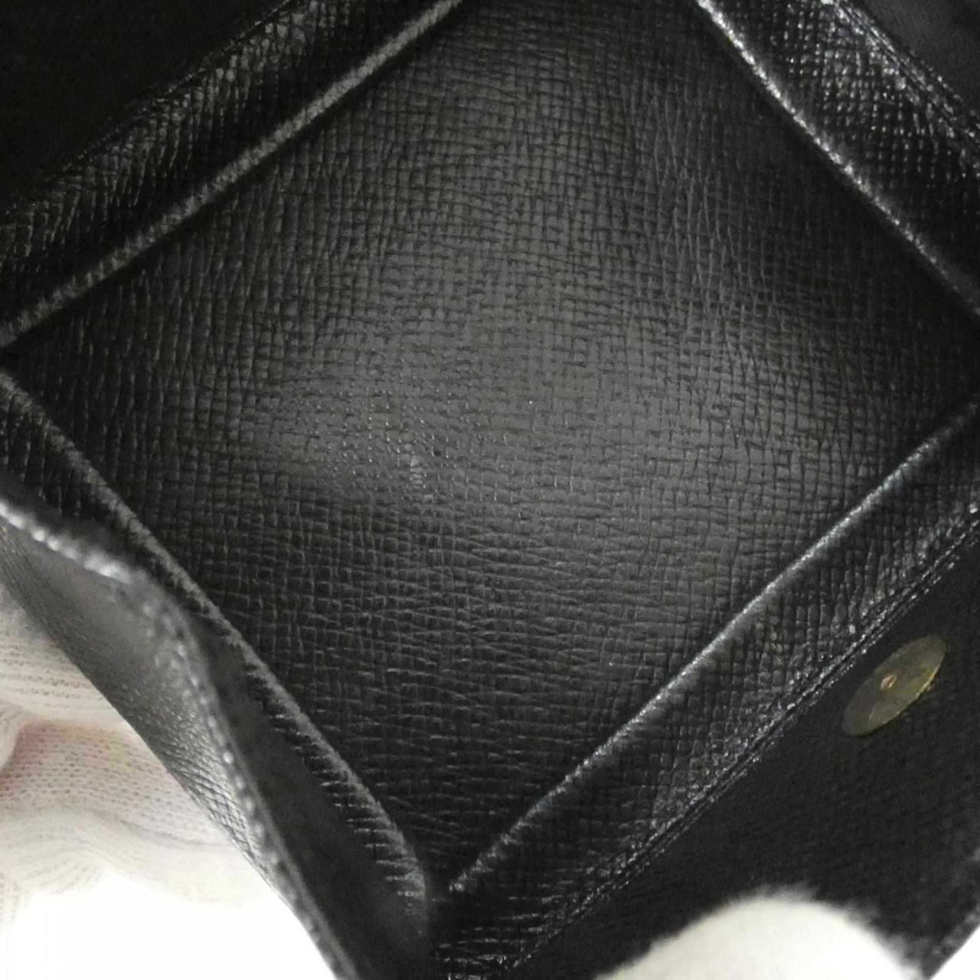 Louis Vuitton Black Leather Coin Purse/Coin Case (Pre-Owned)