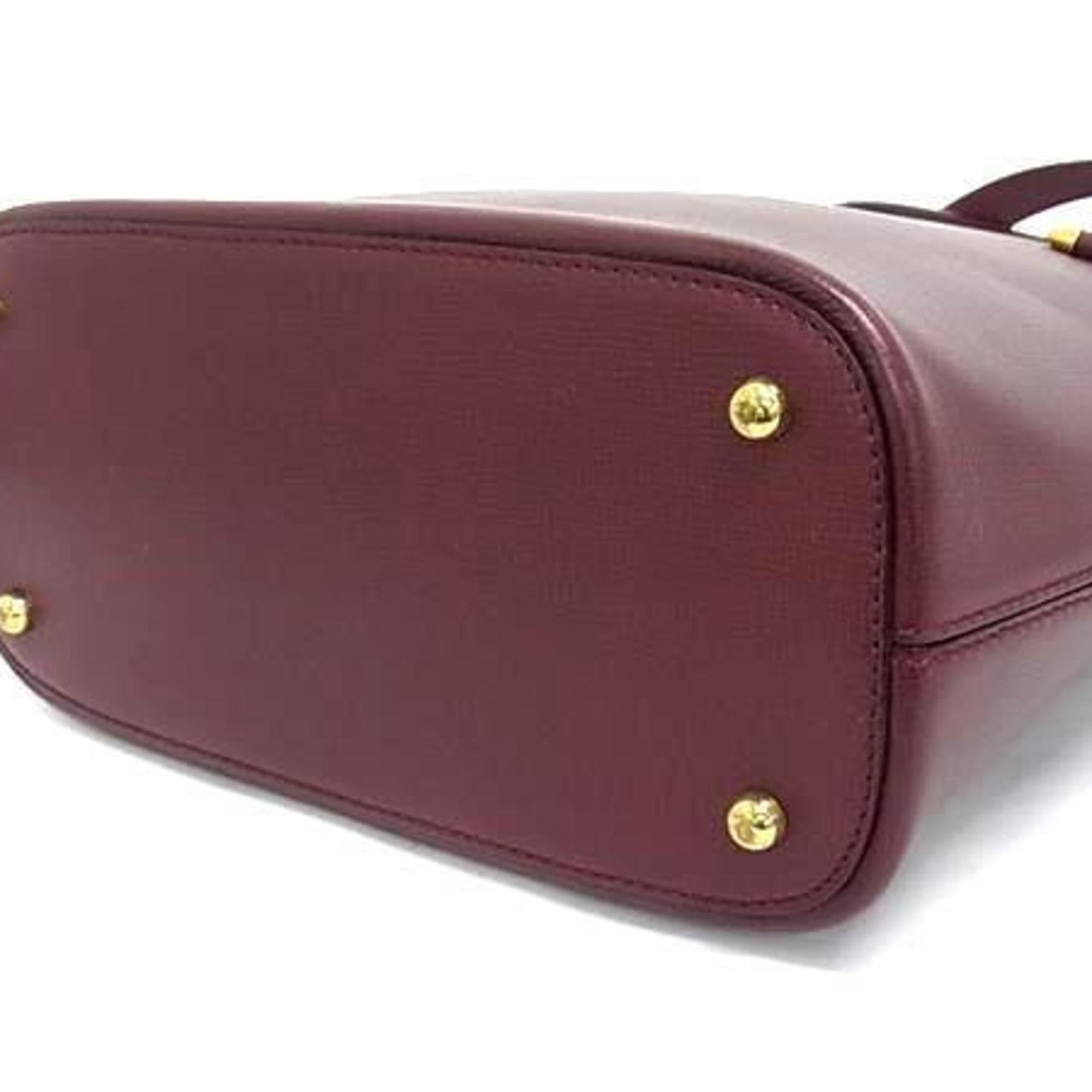 Cartier Bordeaux Leather Handbag Shoulder Bag Tote Bag (Pre-Owned)