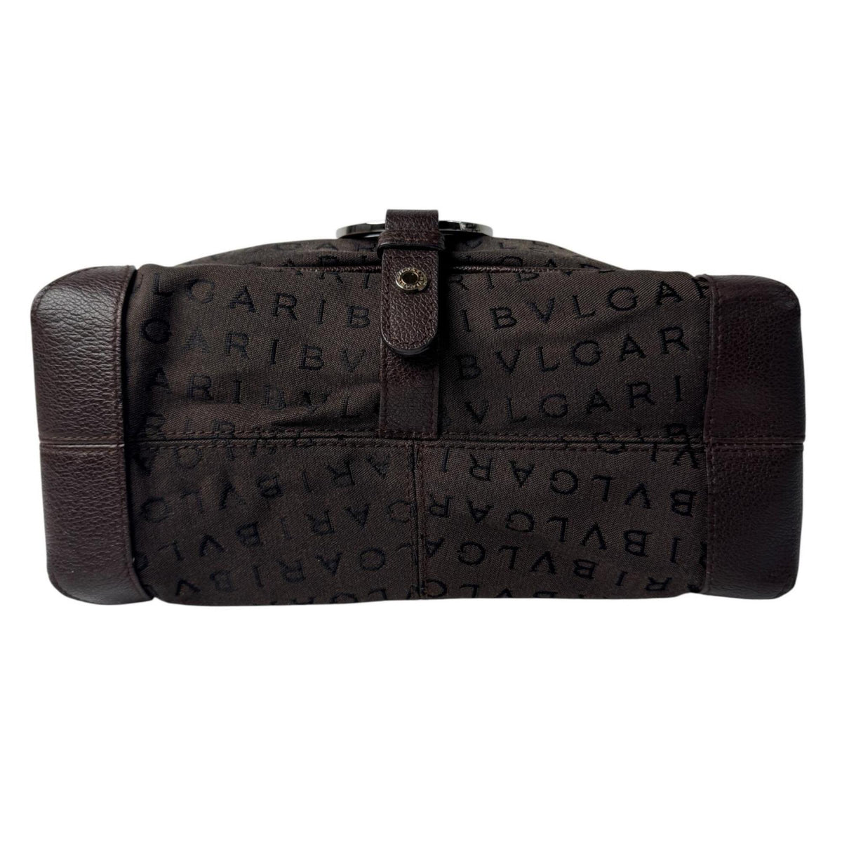 Bvlgari Brown Canvas Leather Shoulder Bag (Pre-Owned)