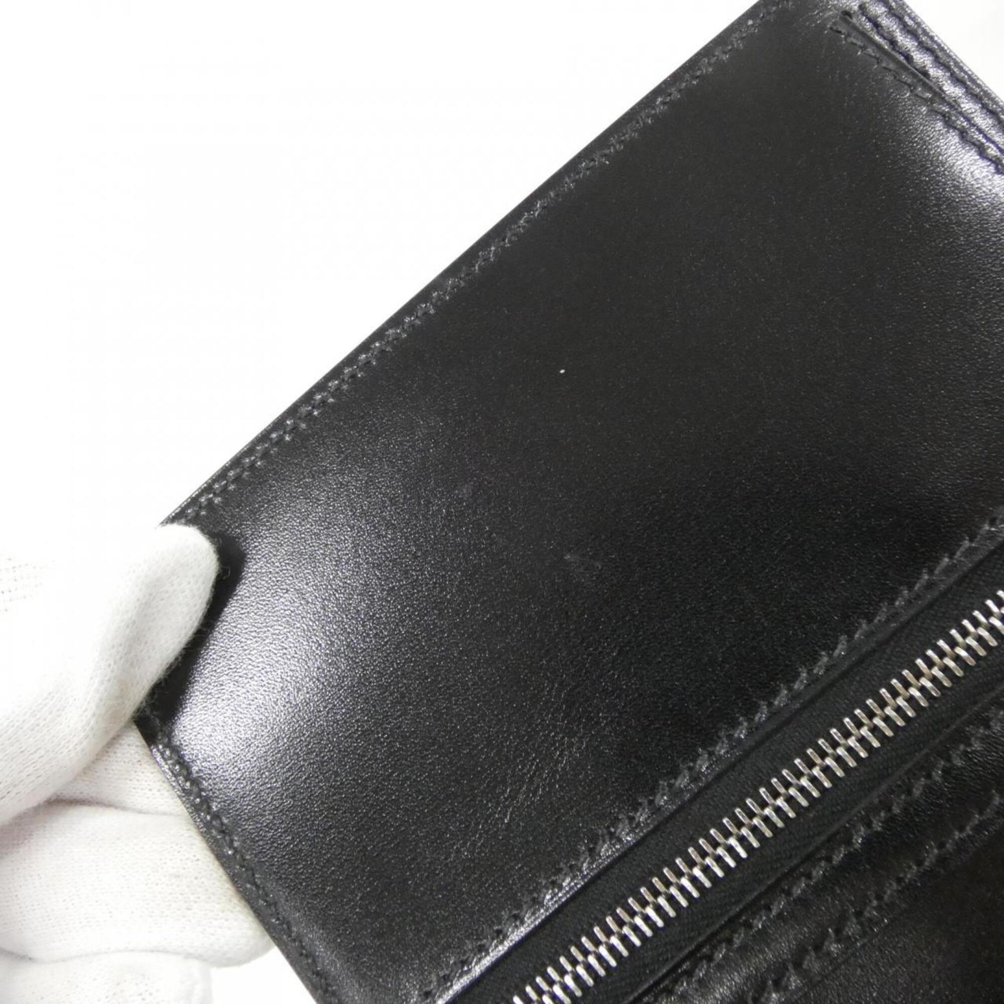 Hermes Black Box Calf Leather Wallet (Bi-Fold) (Pre-Owned)
