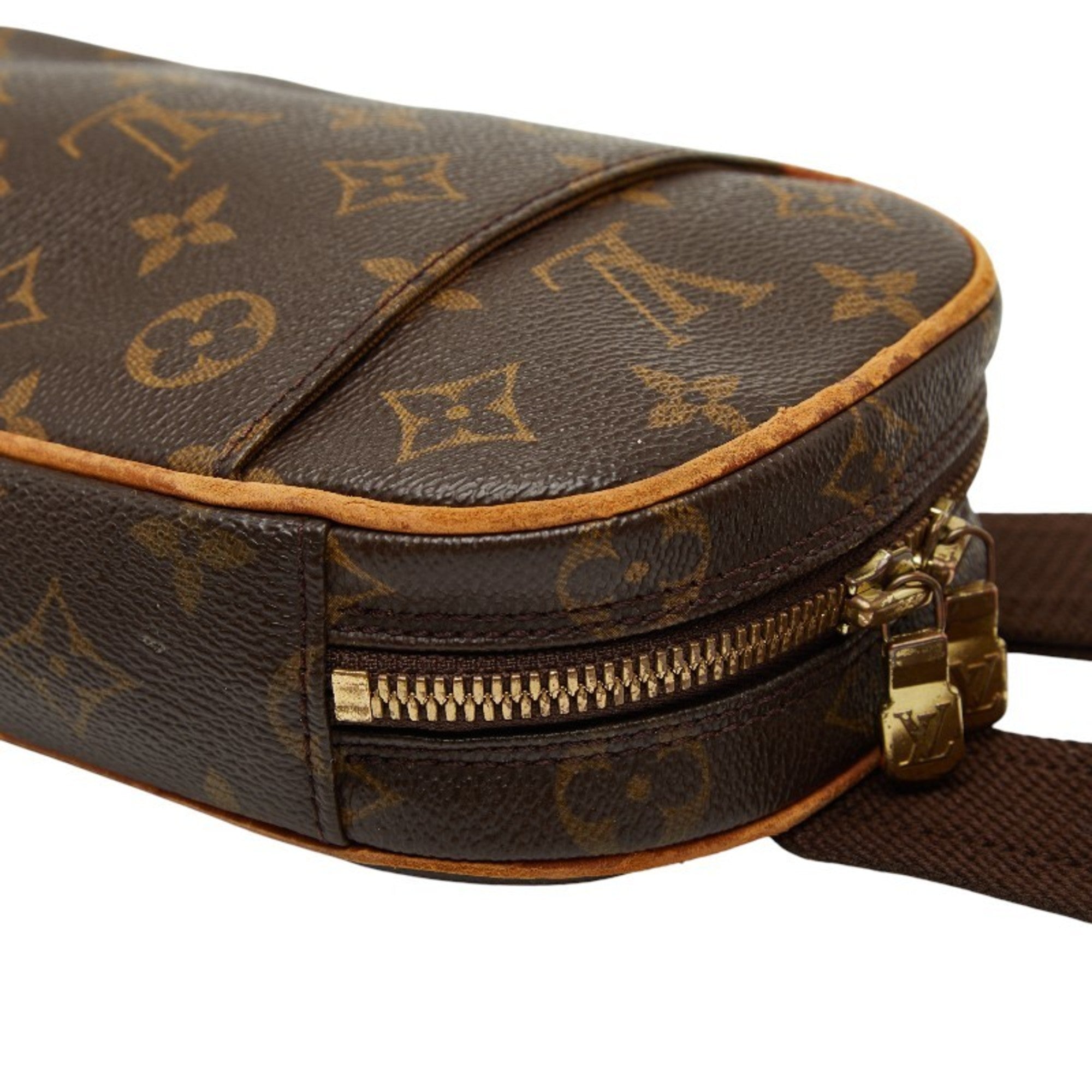 Louis Vuitton Brown Pvc Leather Sling Bag (Pre-Owned)