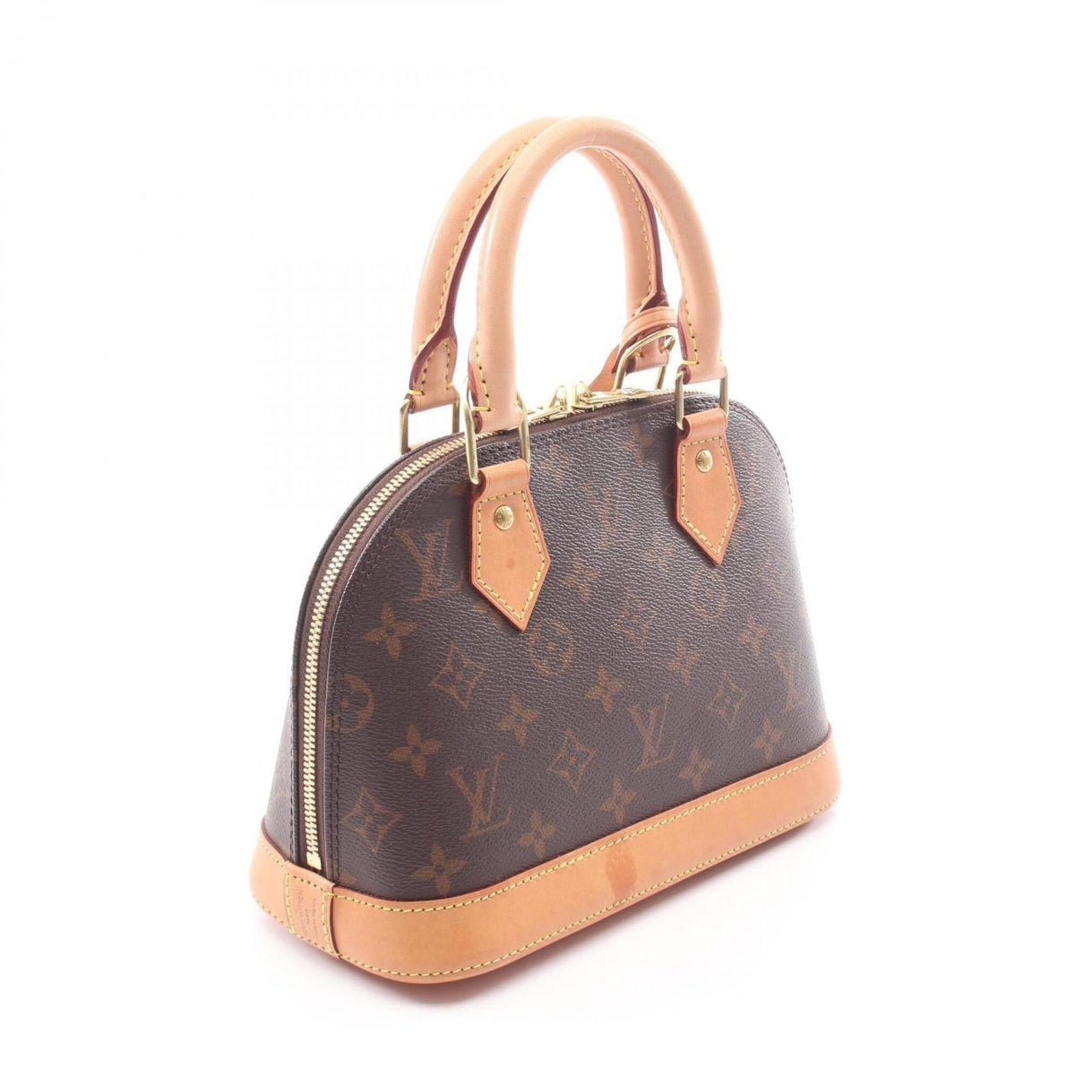 Louis Vuitton Brown Monogram Coated Canvas Leather Handbag (Pre-Owned)
