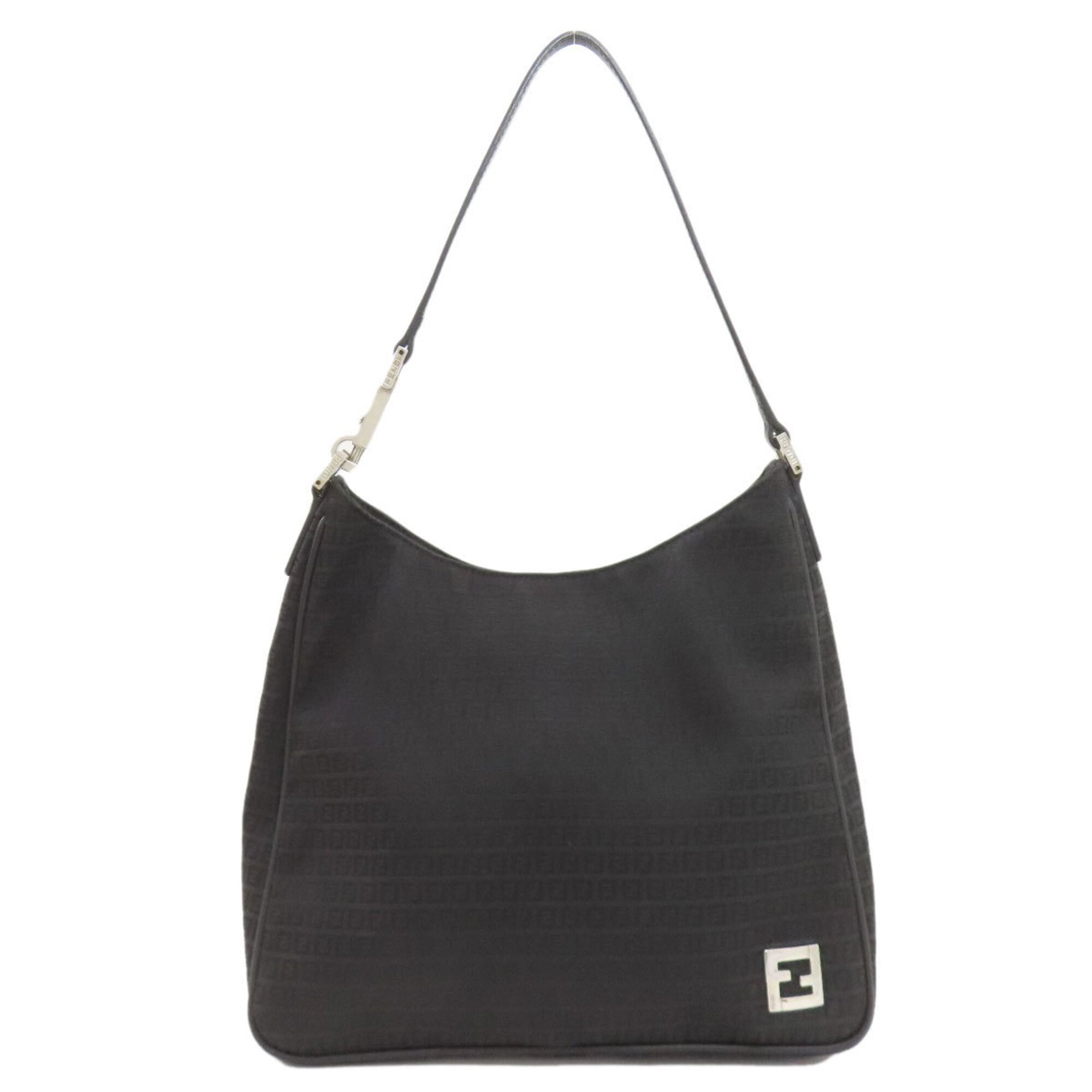 Fendi Zucchino Black Canvas Tote Bag (Pre-Owned)