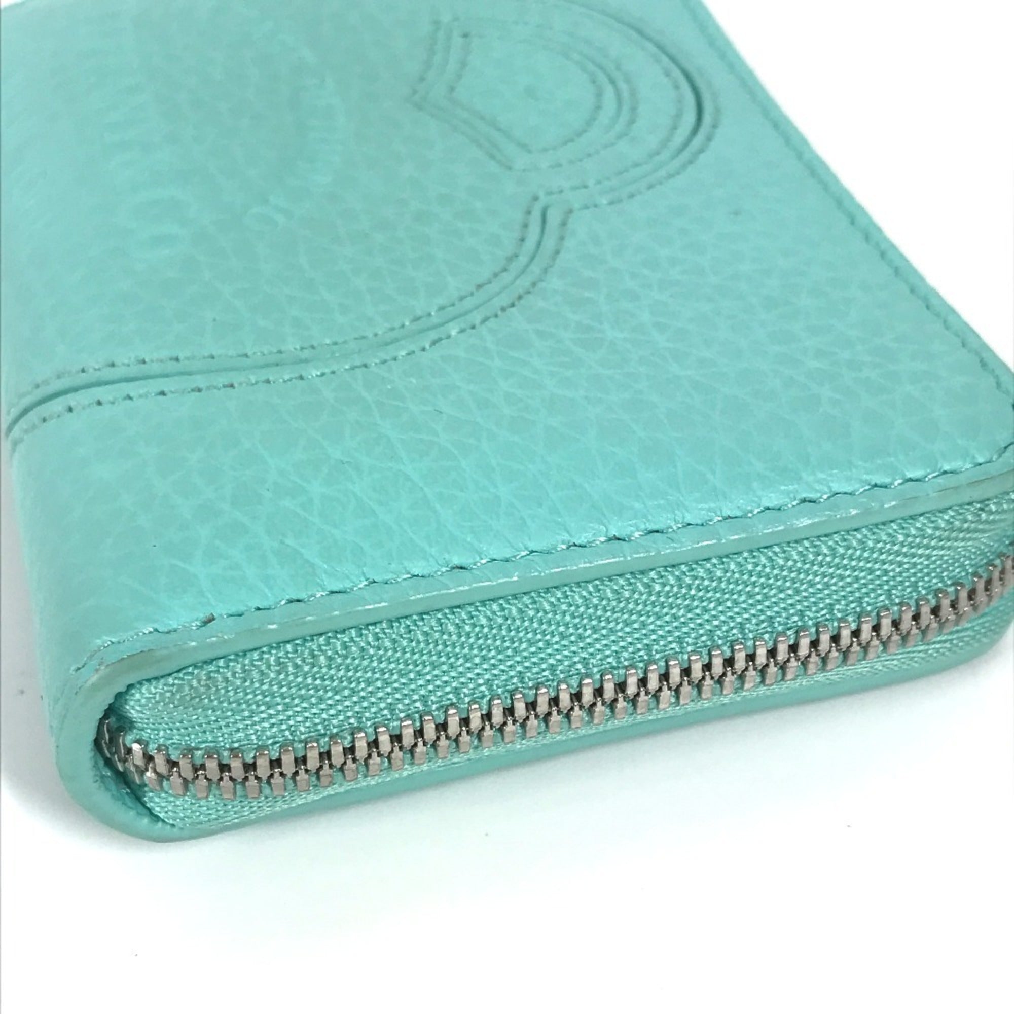 Tiffany Blue Leather Coin Purse/Coin Case (Pre-Owned)