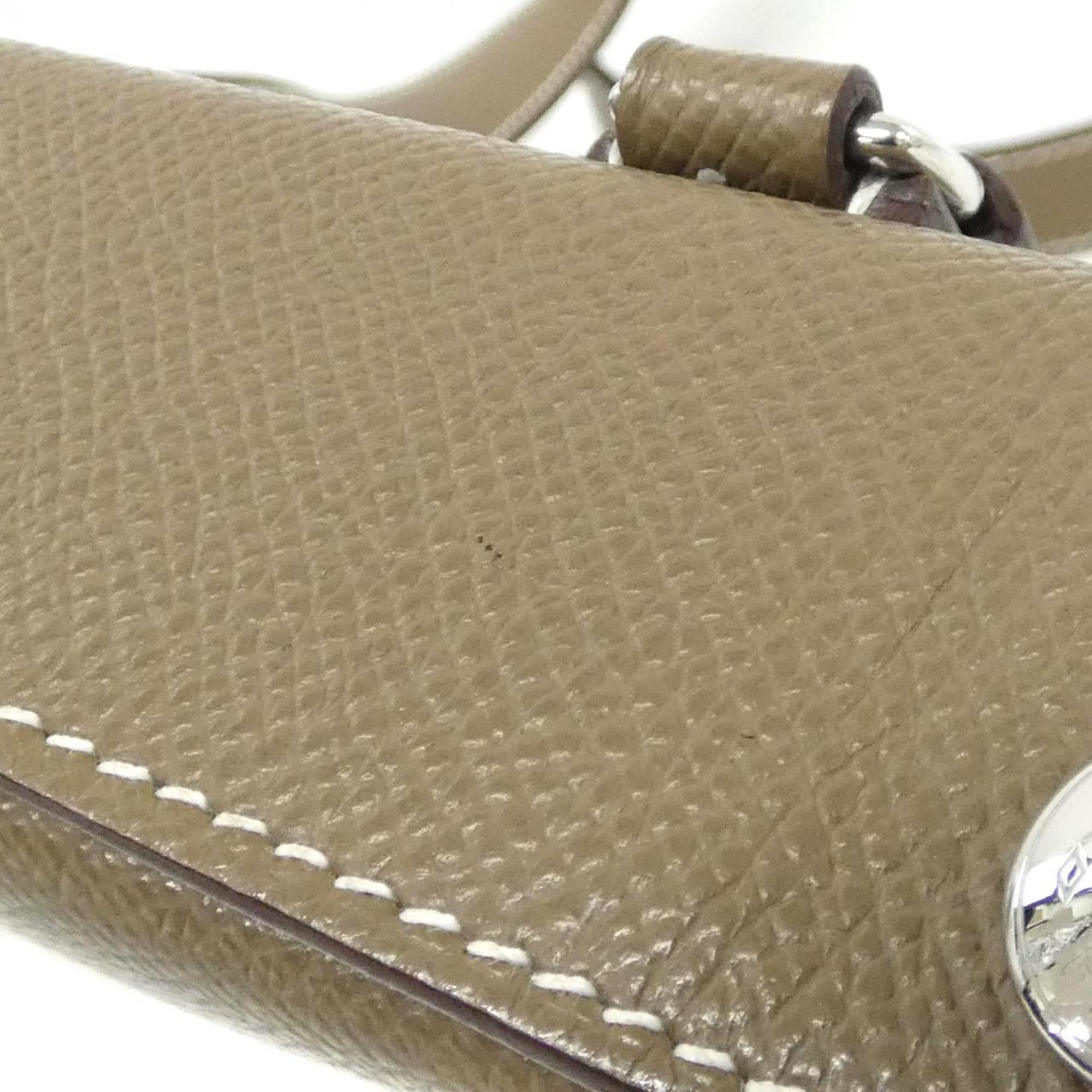 Hermes Beige Etoupe Gray Epsom Leather Shoulder Bag (Pre-Owned)