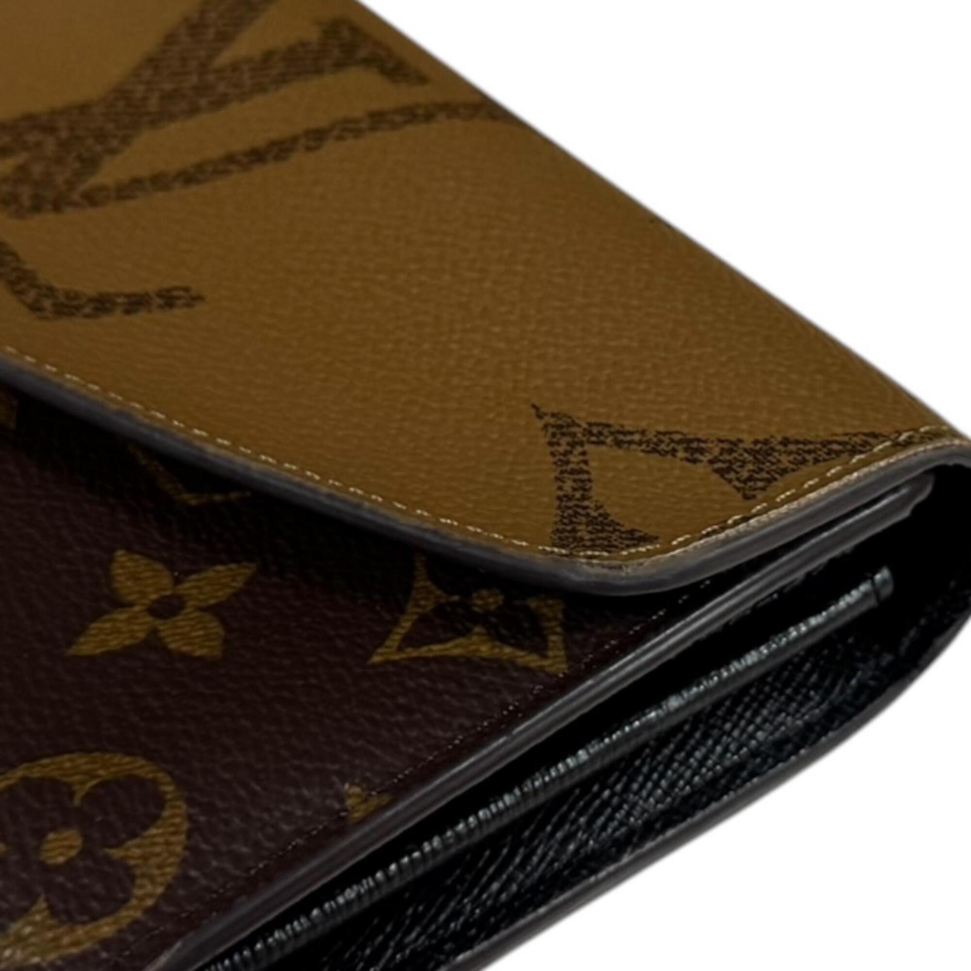 Louis Vuitton Monogram Brown Monogram Canvas Monogram Reverse Long Wallet (Bi-Fold) (Pre-Owned)