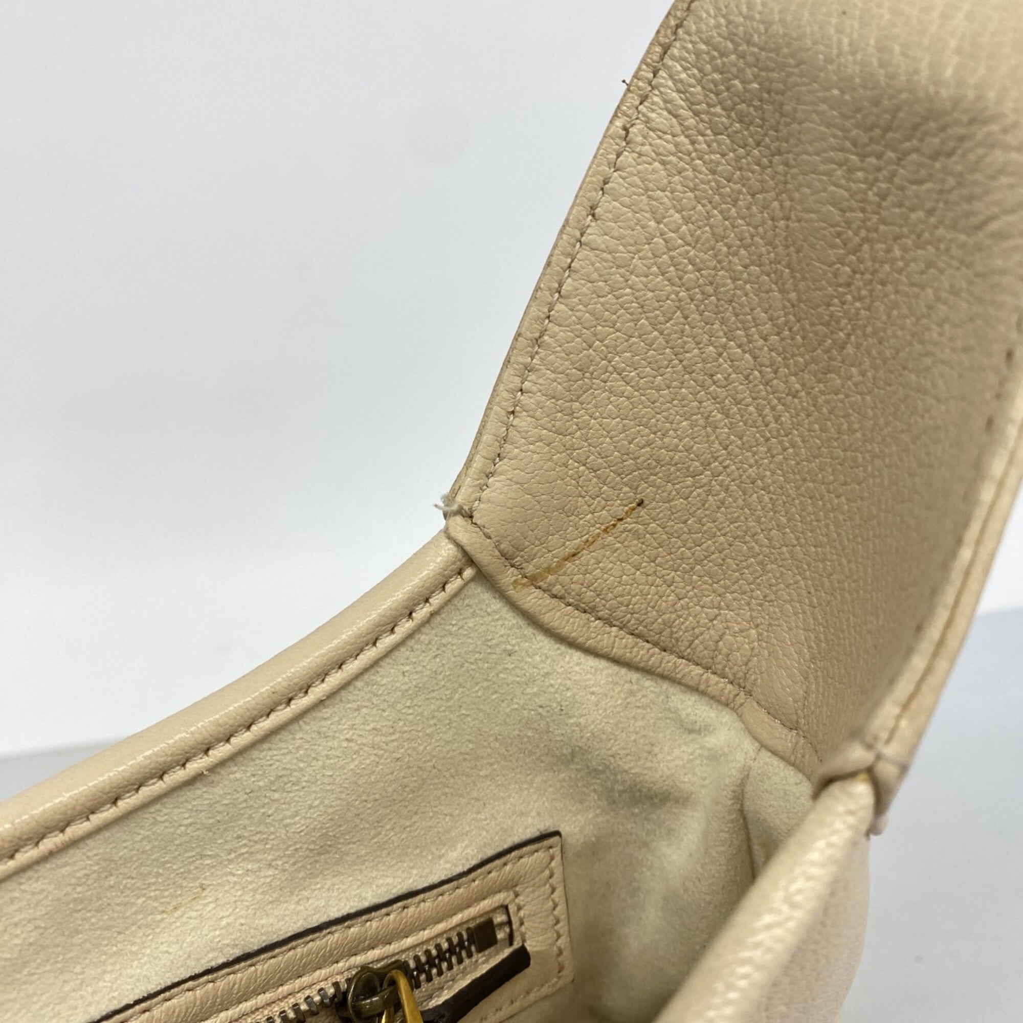Gucci Beige Leather Shoulder Bag (Pre-Owned)