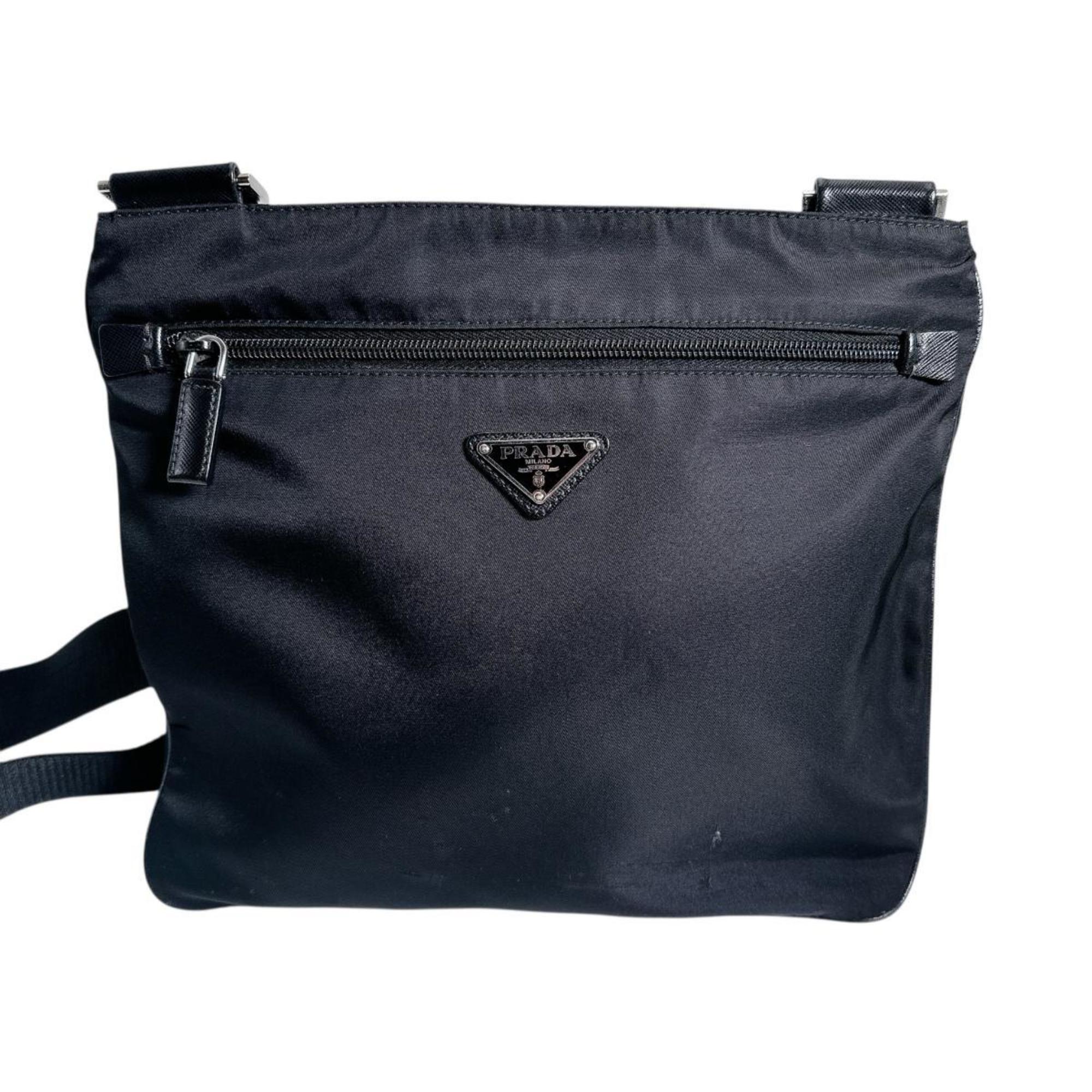 Prada Black Nylon Shoulder Bag Sling Bag (Pre-Owned)