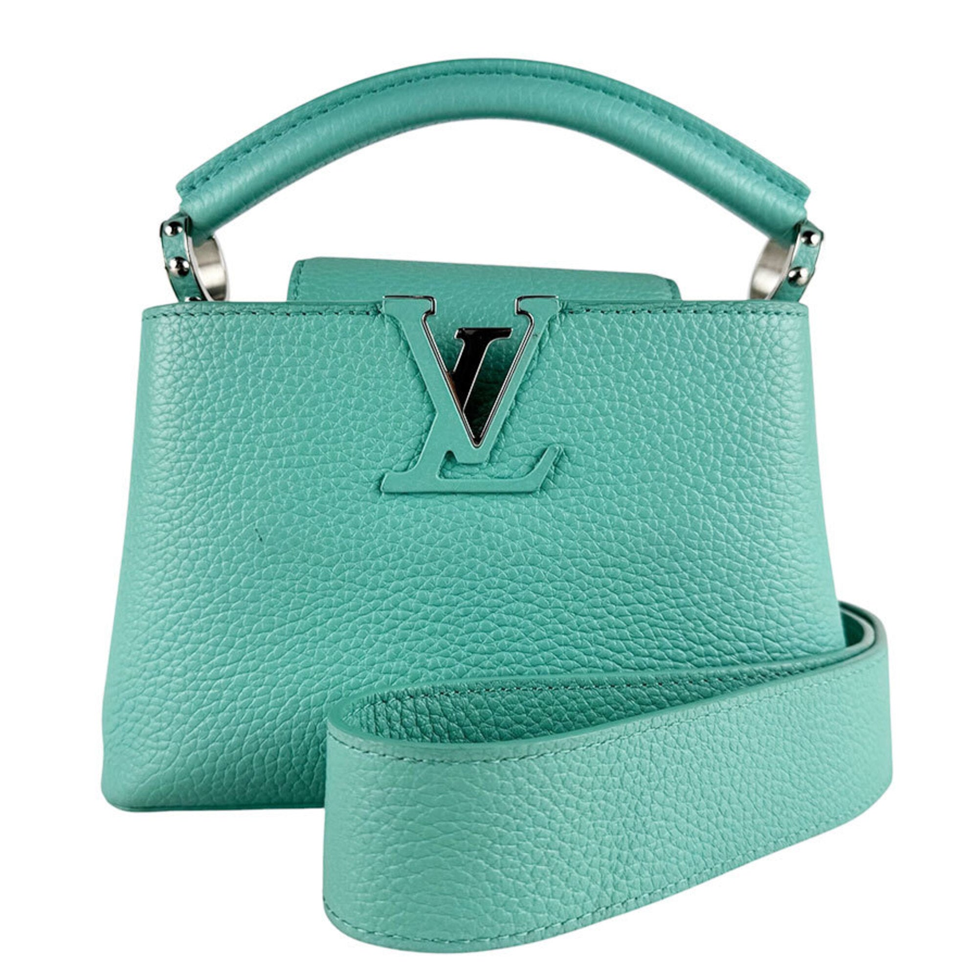 Louis Vuitton Green Leather Handbag Shoulder Bag (Pre-Owned)