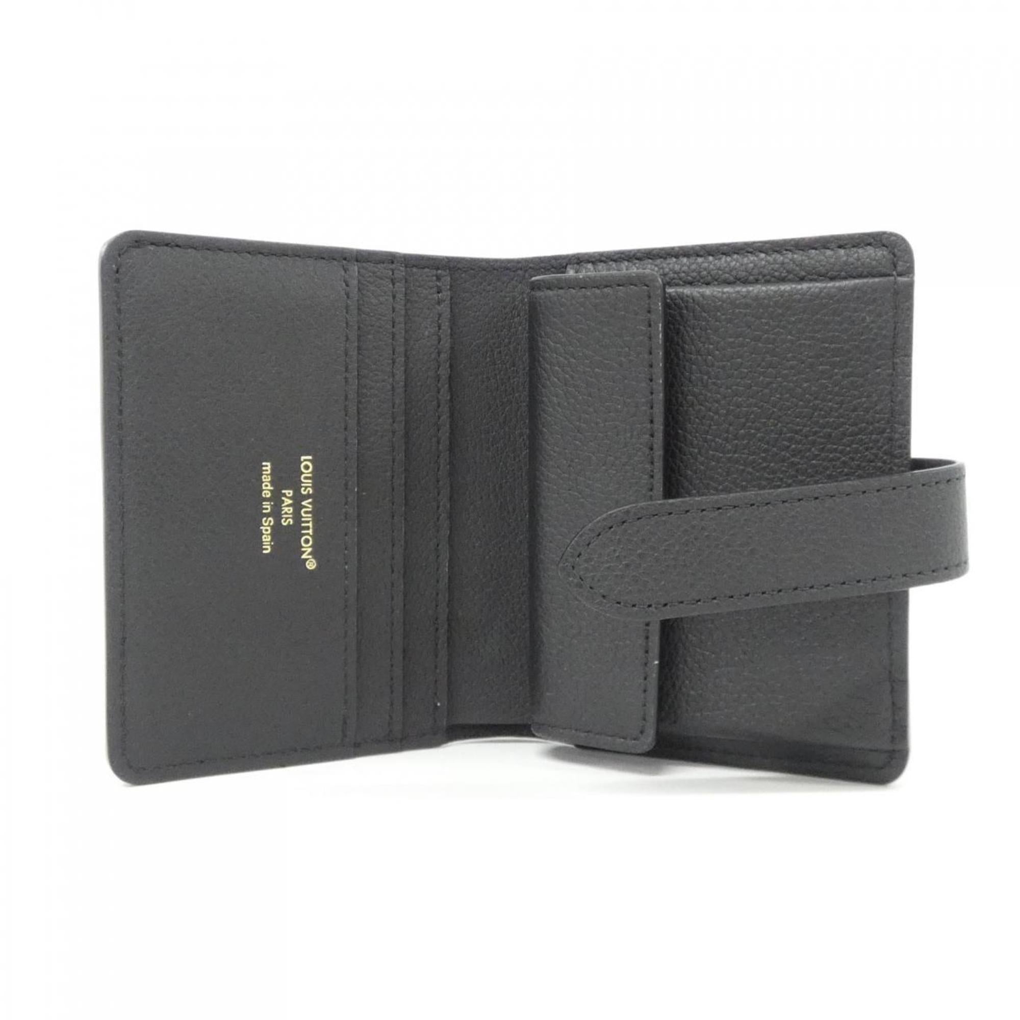 Louis Vuitton Black Leather Wallet (Bi-Fold) (Pre-Owned)