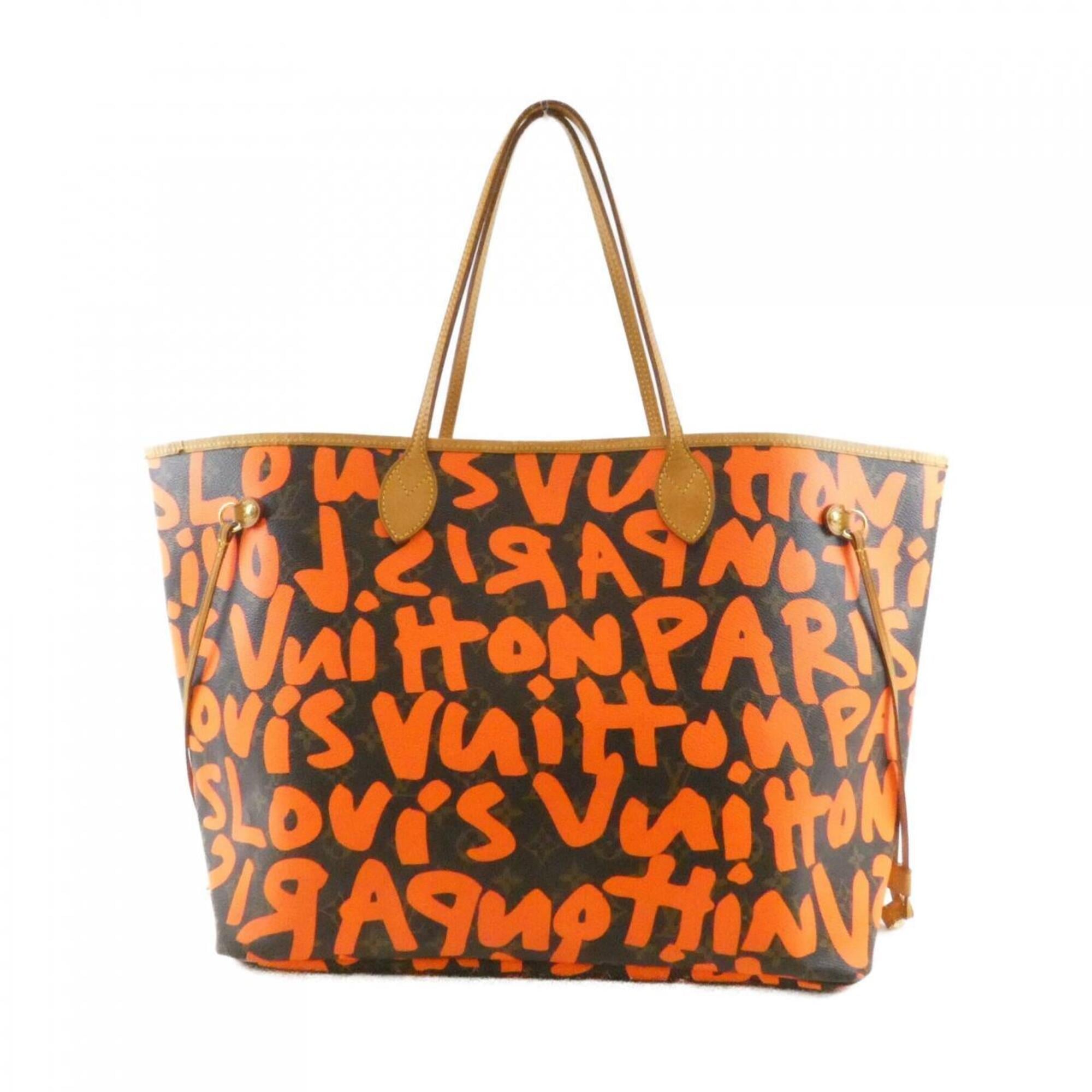 Louis Vuitton Marron Orange Coated Canvas Handbag (Pre-Owned)