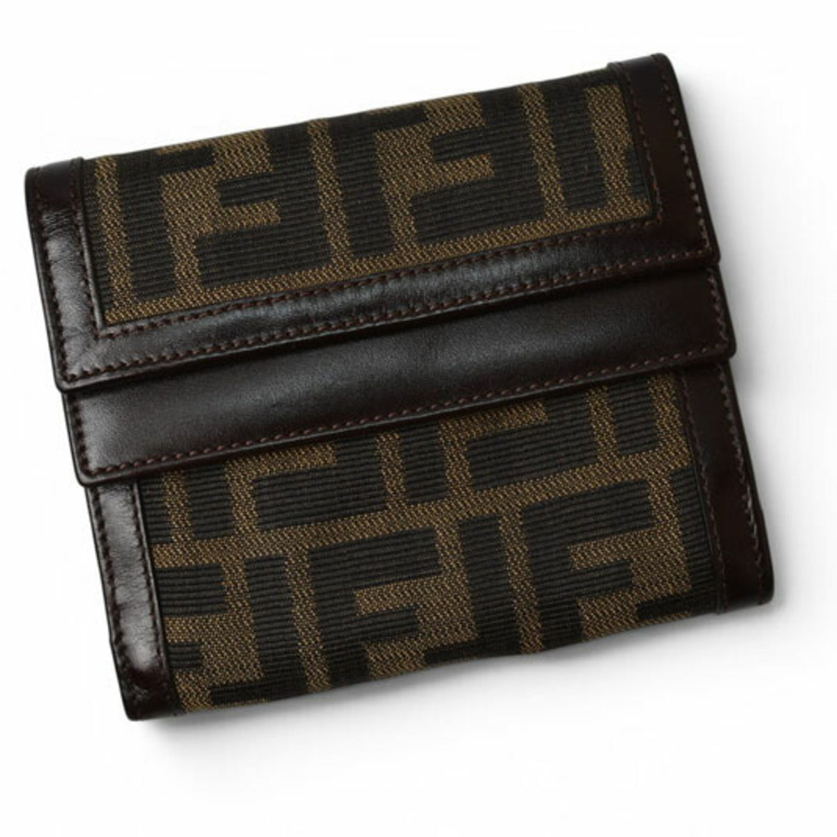 Fendi Zucca Brown Canvas Wallet (Bi-Fold) (Pre-Owned)