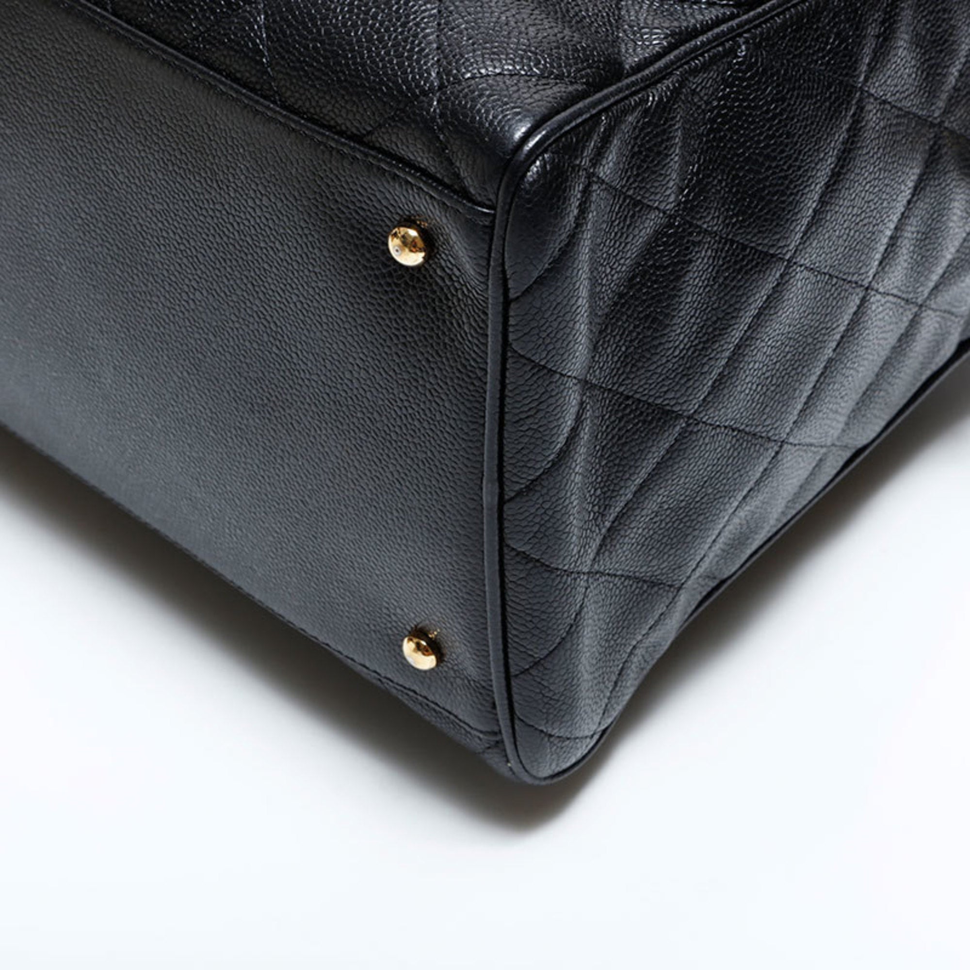 Chanel Matelasse Black Grained Calfskin Boston Bag (Pre-Owned)