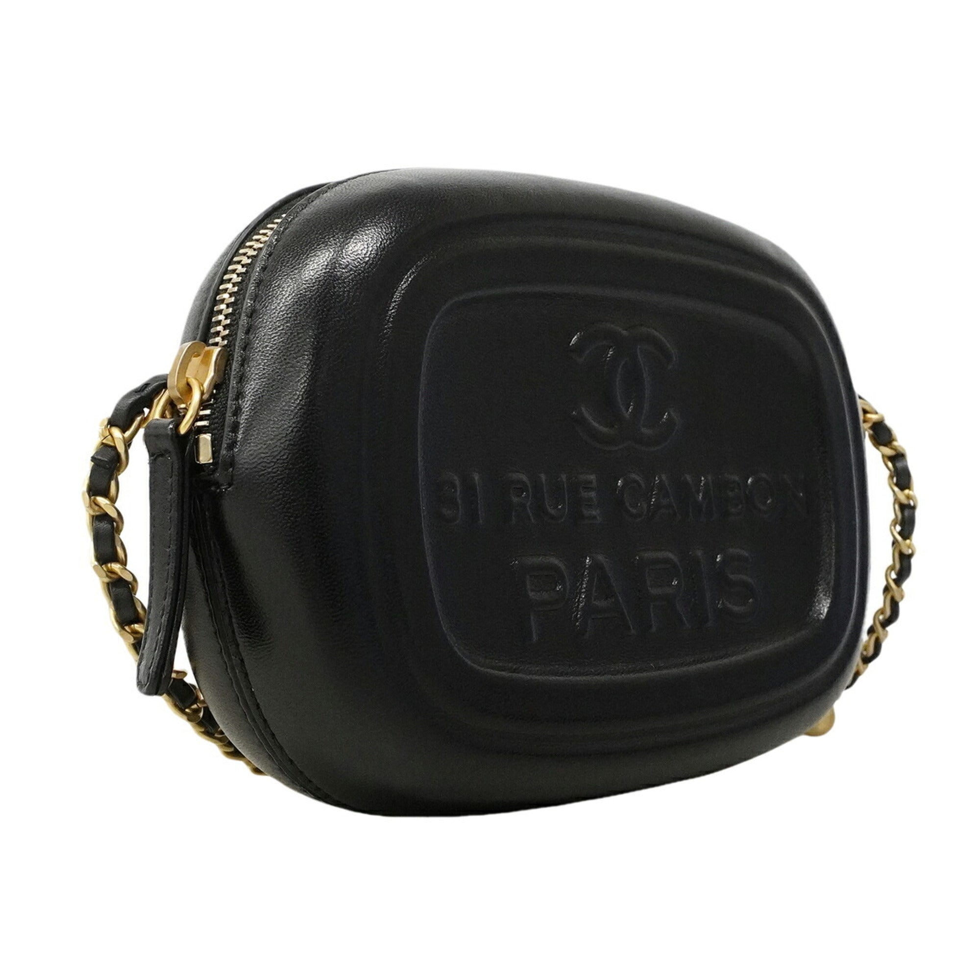 Chanel Black Leather Shoulder Bag (Pre-Owned)