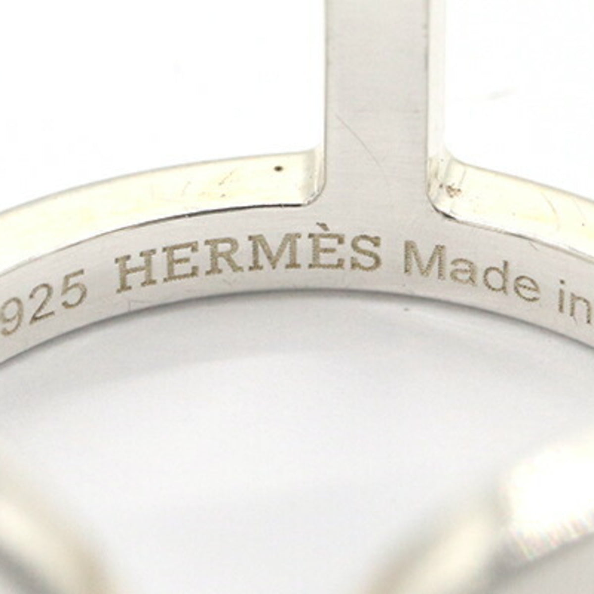 Hermes Chaine D'ancre Sterling Silver 925 Band Ring (Pre-Owned)