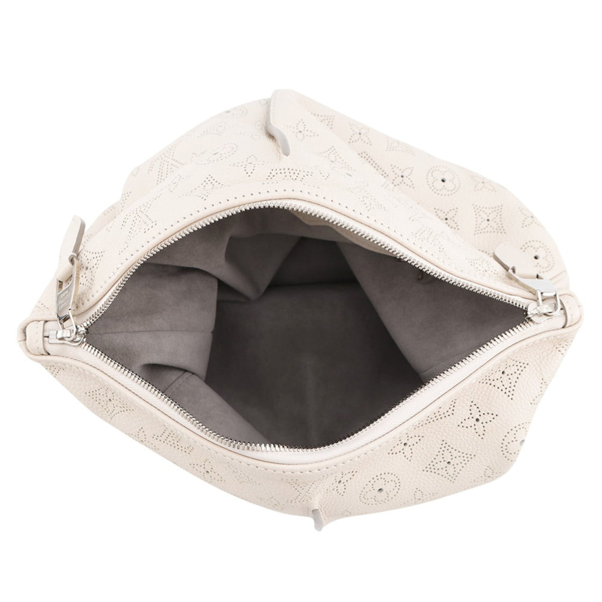 Louis Vuitton Cream Monogram Mahina Leather Handbag Shoulder Bag (Pre-Owned)