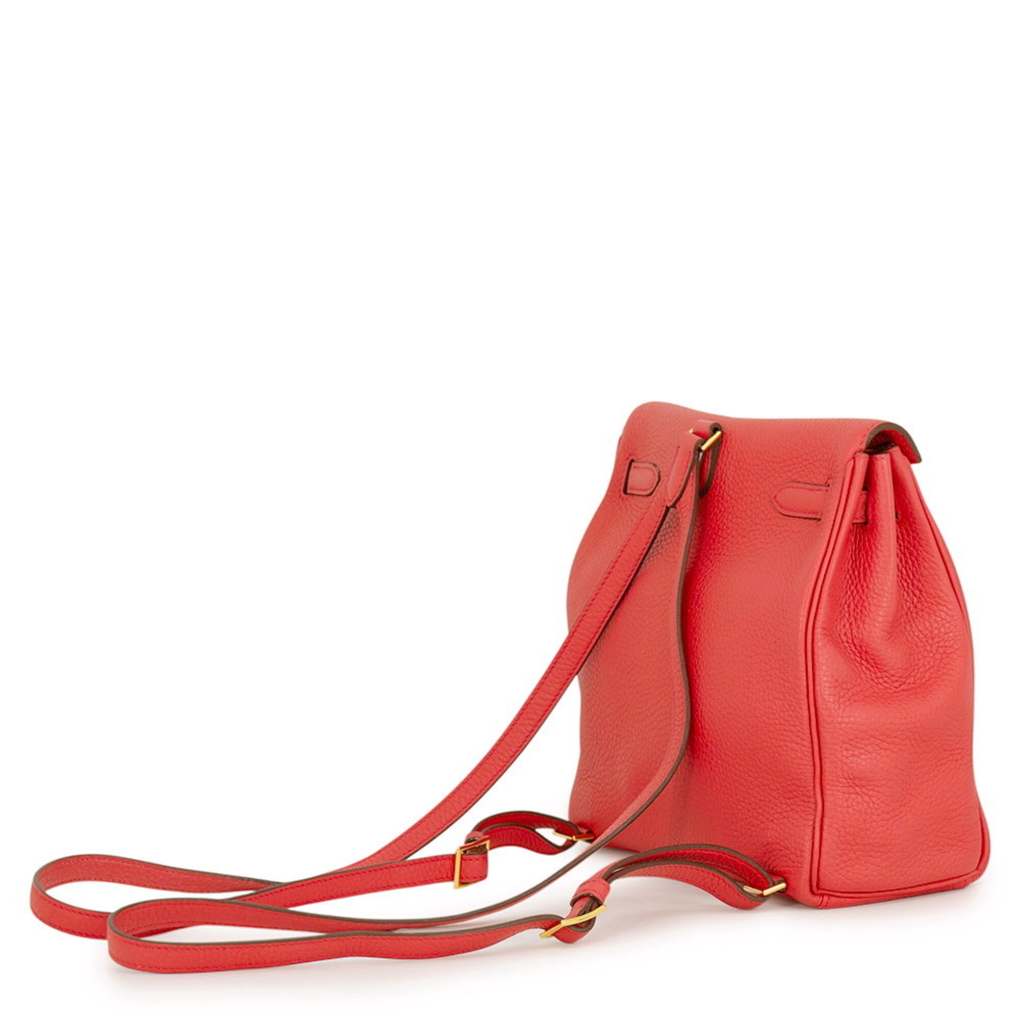 Hermes Red Color Togo Leather Backpack (Pre-Owned)