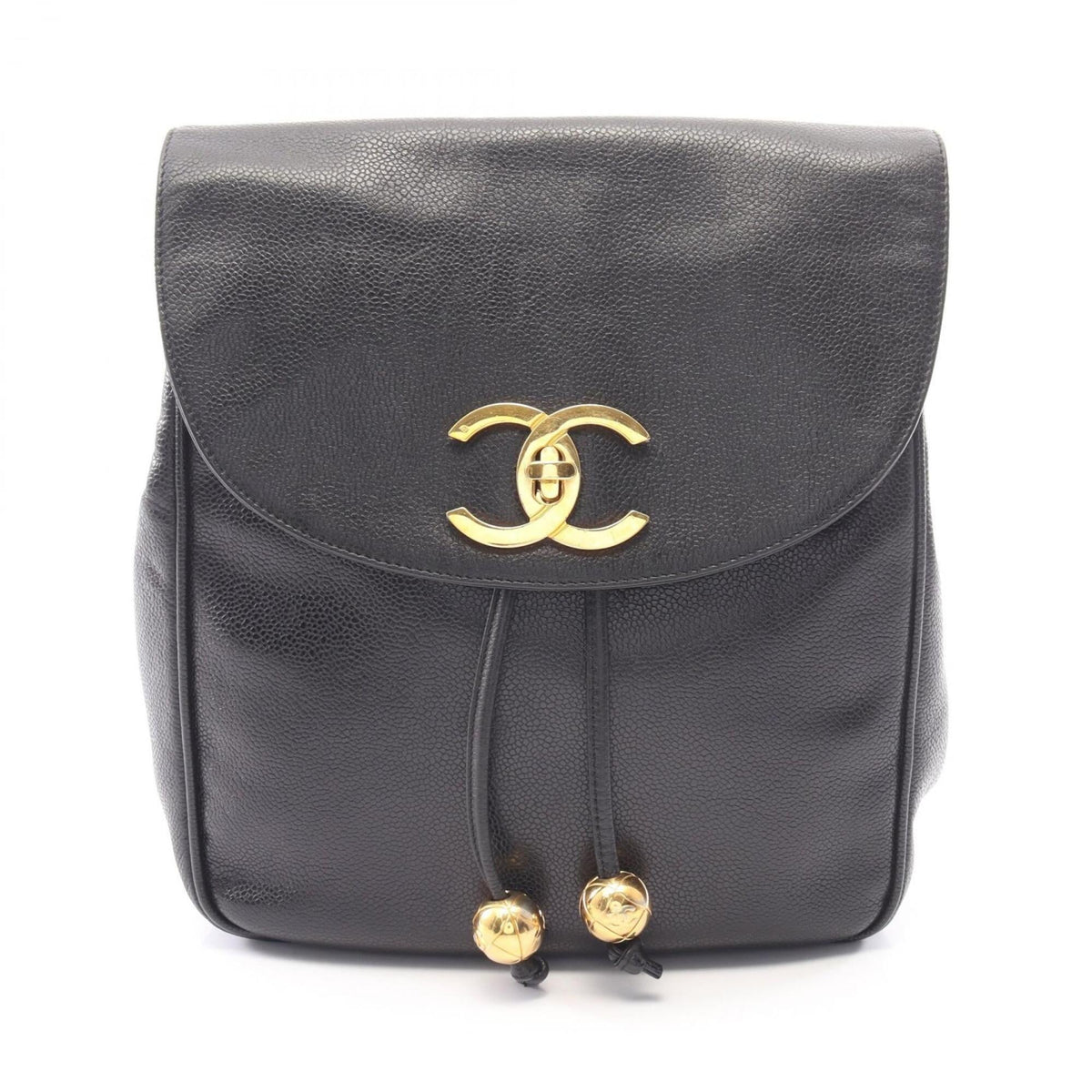 Chanel Black Grained Calfskin Backpack (Pre-Owned)