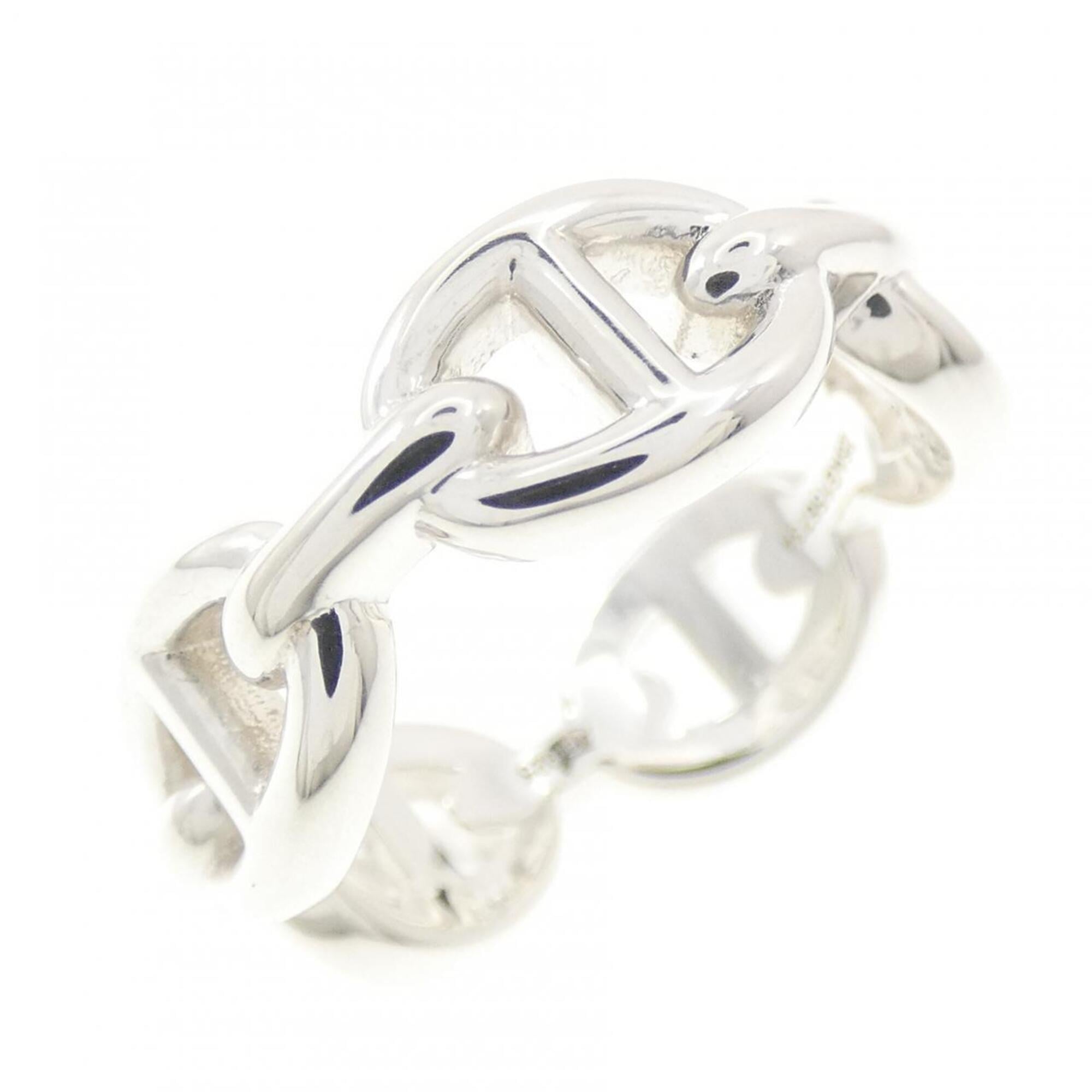 Hermes Silver 925 Band Ring (Pre-Owned)
