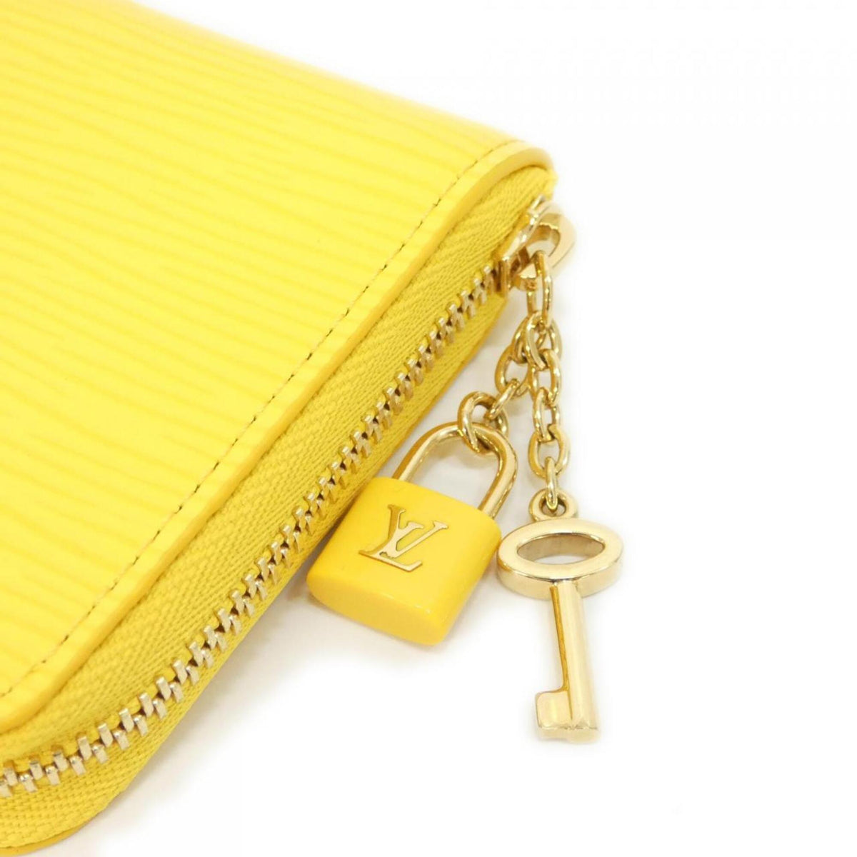 Louis Vuitton Yellow Leather Coin Purse/Coin Case (Pre-Owned)