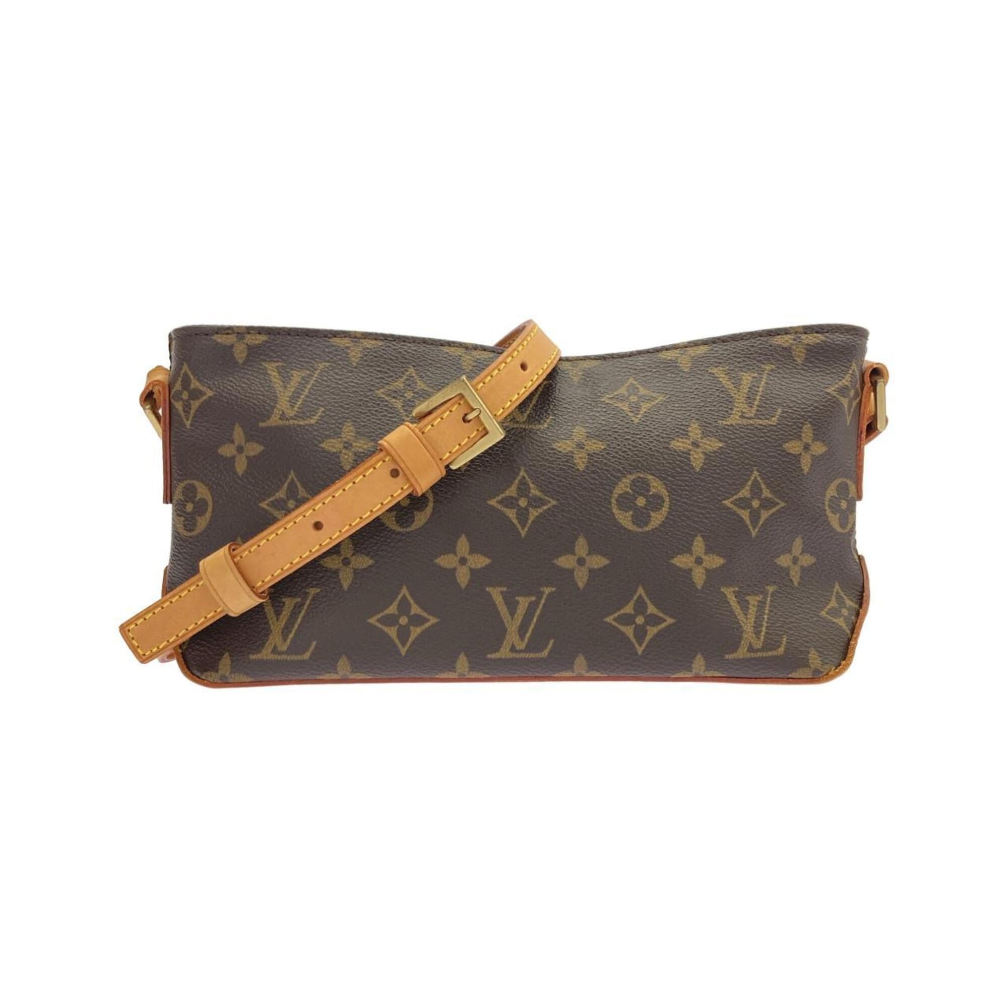 Louis Vuitton Marron Coated Canvas Shoulder Bag (Pre-Owned)