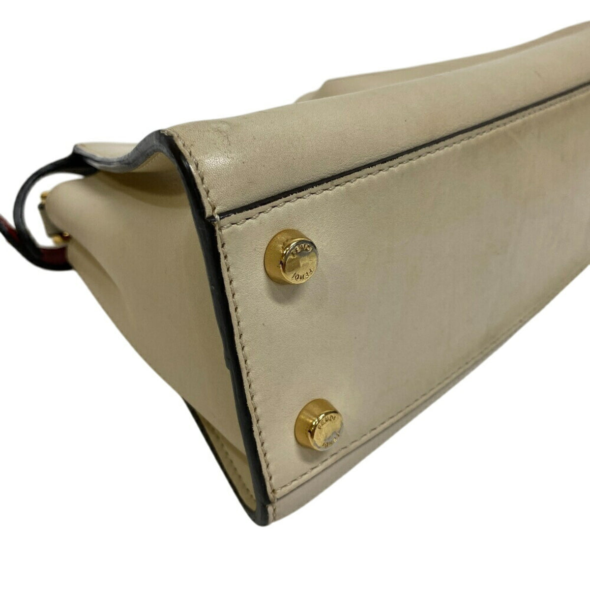 Fendi Beige Leather Handbag Shoulder Bag (Pre-Owned)