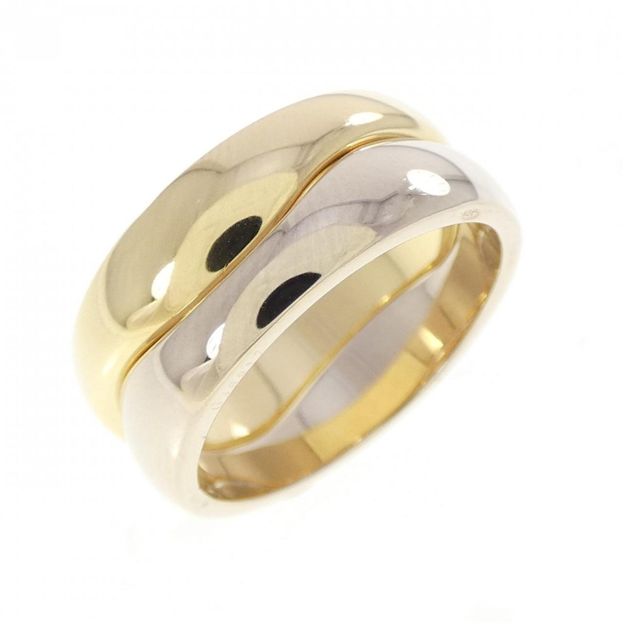 Cartier Yellow Gold (18K) White Gold (18K) Band Ring (Pre-Owned)