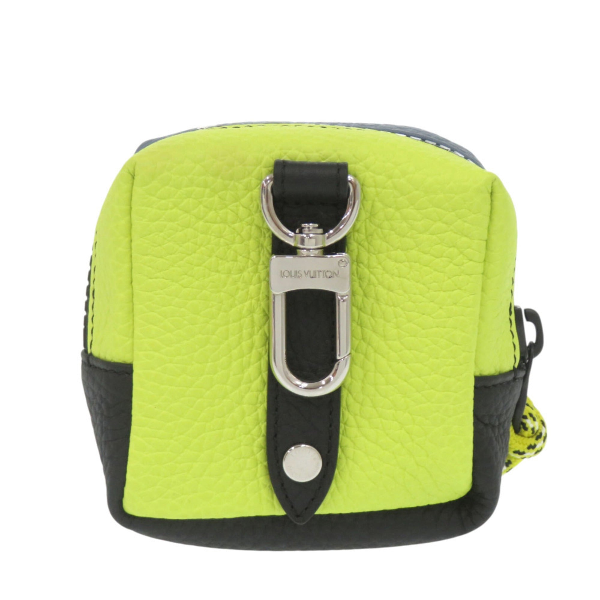 Louis Vuitton Black Blue Gray Yellow Leather Leather Pouch (Pre-Owned)