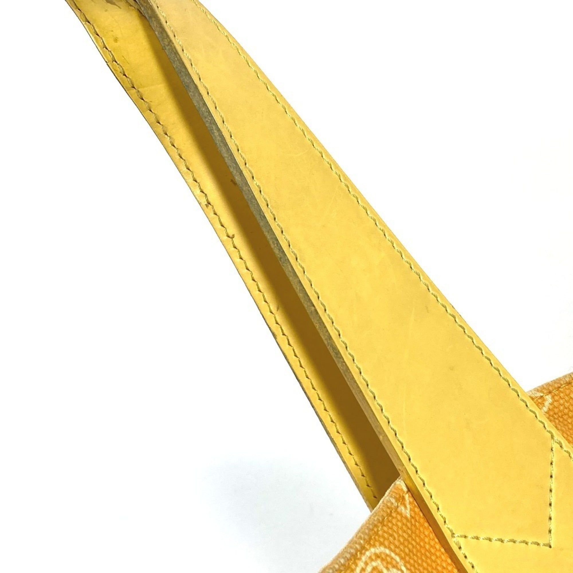 Louis Vuitton Yellow Canvas Leather Handbag Shoulder Bag Tote Bag (Pre-Owned)