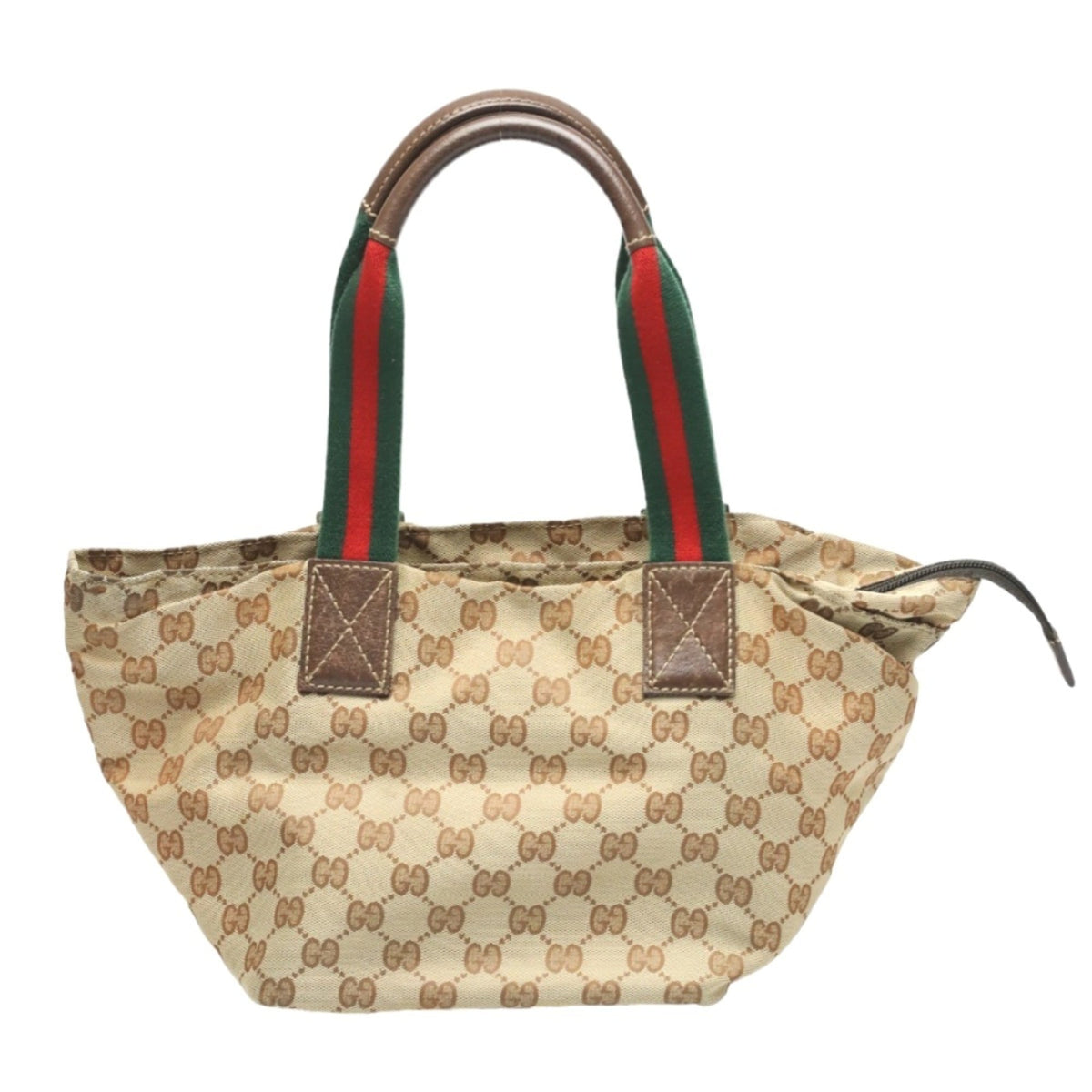 Gucci Gg Canvas Beige Gg Canvas Handbag Tote Bag (Pre-Owned)