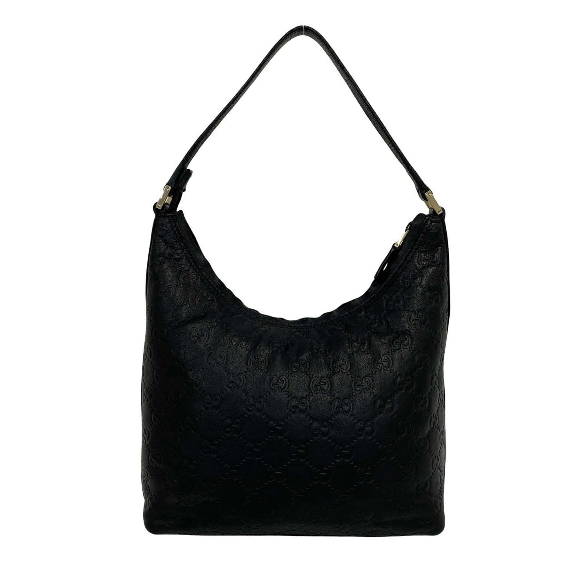 Gucci Black Leather Shoulder Bag Tote Bag (Pre-Owned)