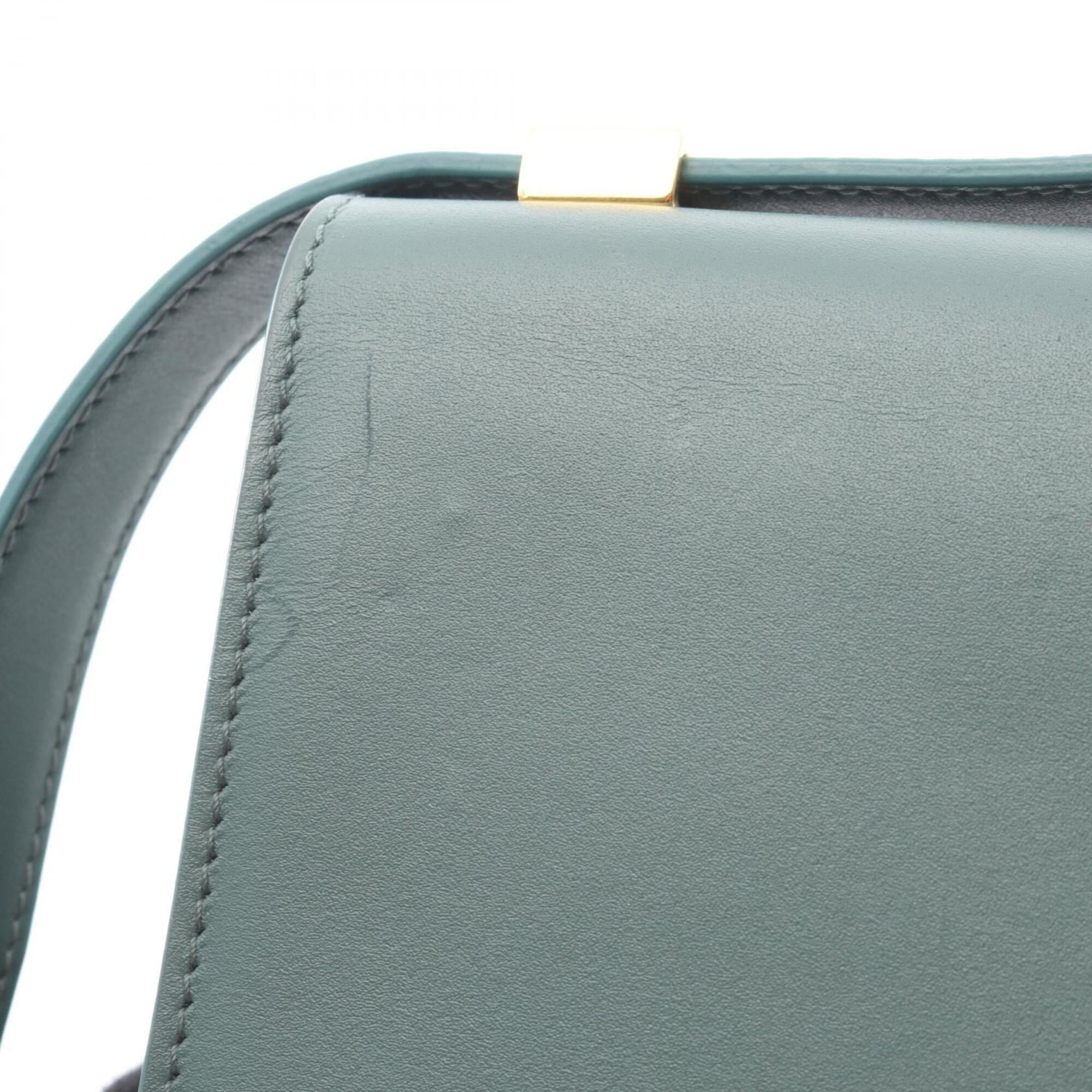 Christian Dior Green Leather Handbag Shoulder Bag (Pre-Owned)