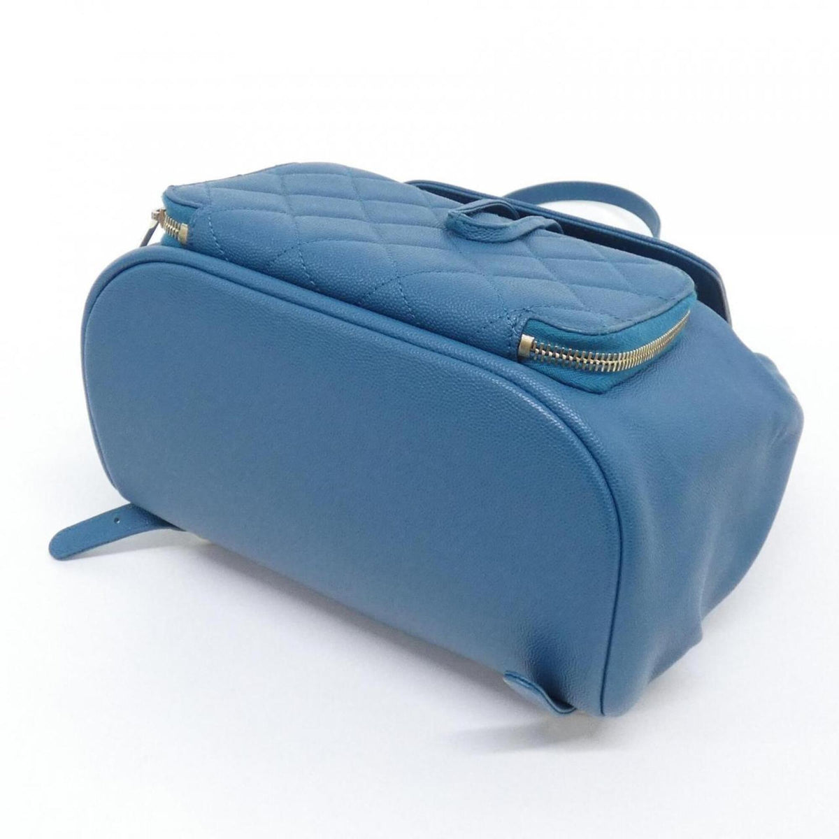Chanel Blue Grained Calfskin Backpack (Pre-Owned)