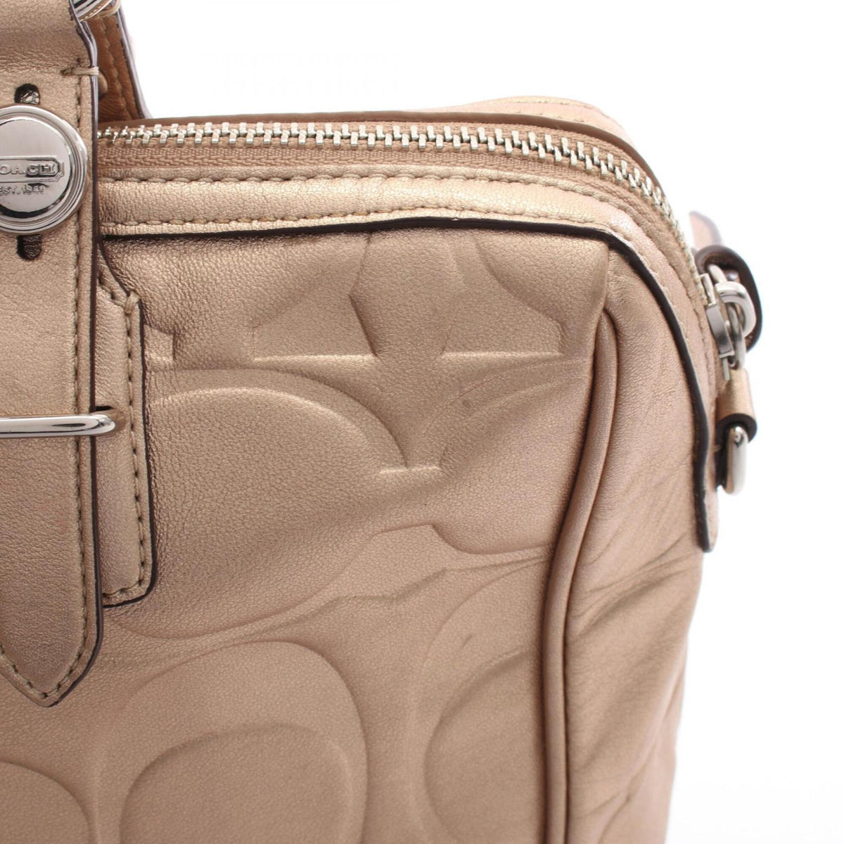 Coach Gold Leather Handbag (Pre-Owned)