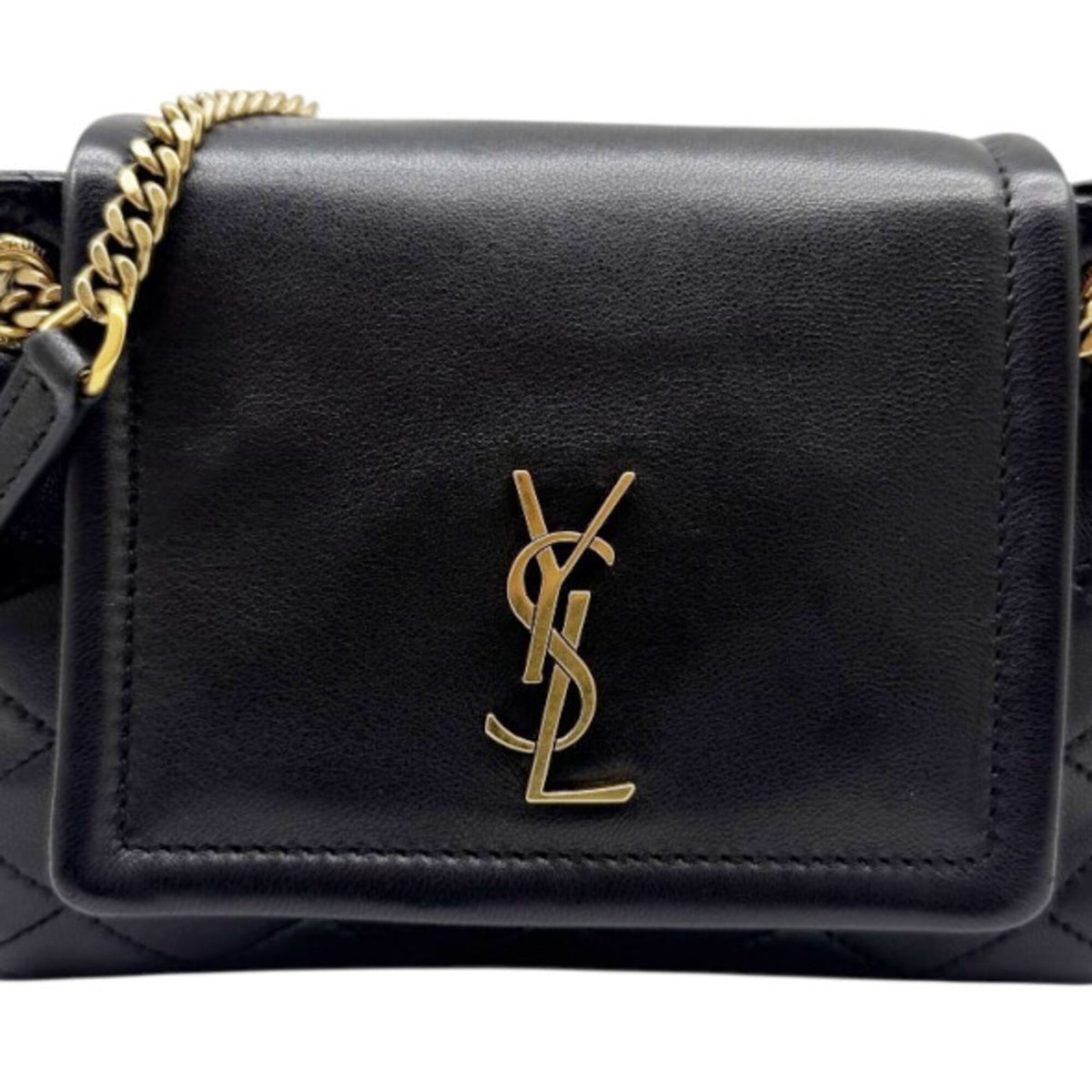 Saint Laurent Black Leather Shoulder Bag (Pre-Owned)