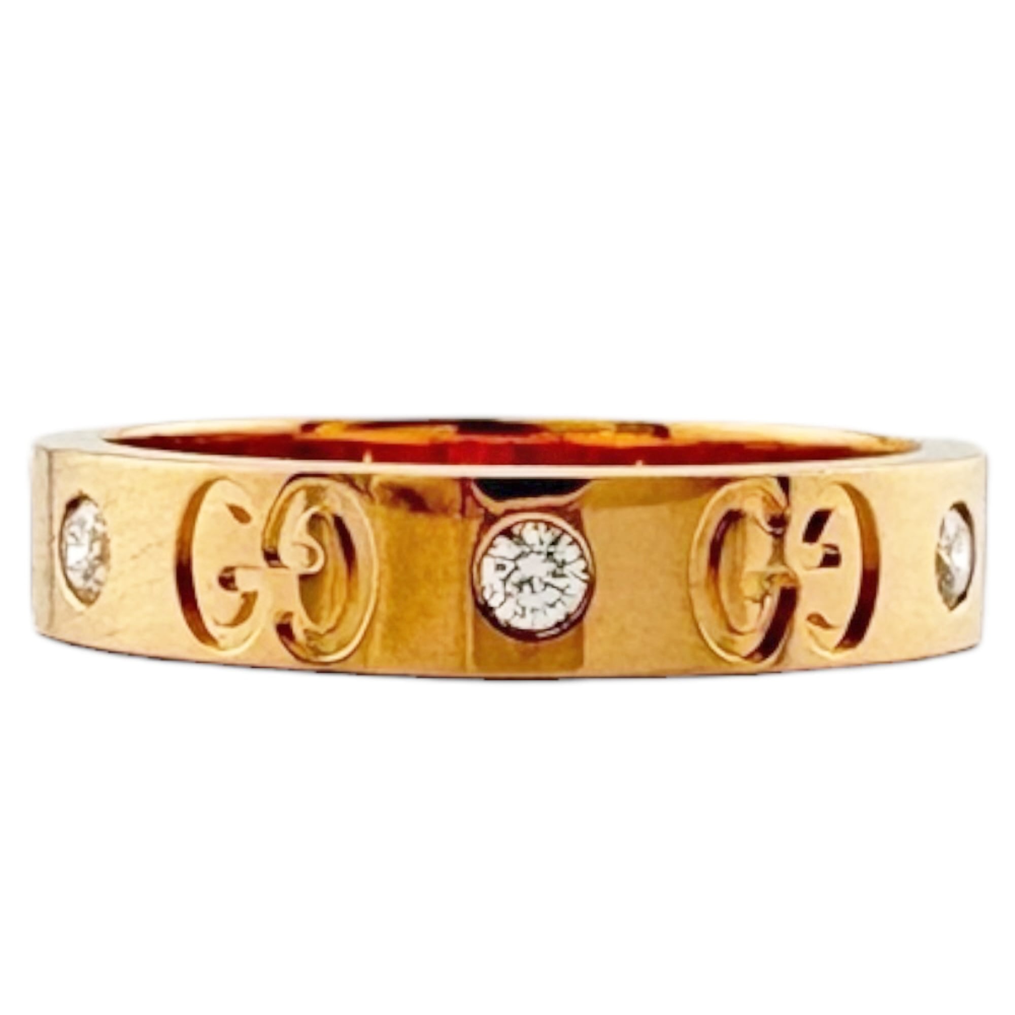 Gucci Gold Pink Gold (18K) Band Ring (Pre-Owned)