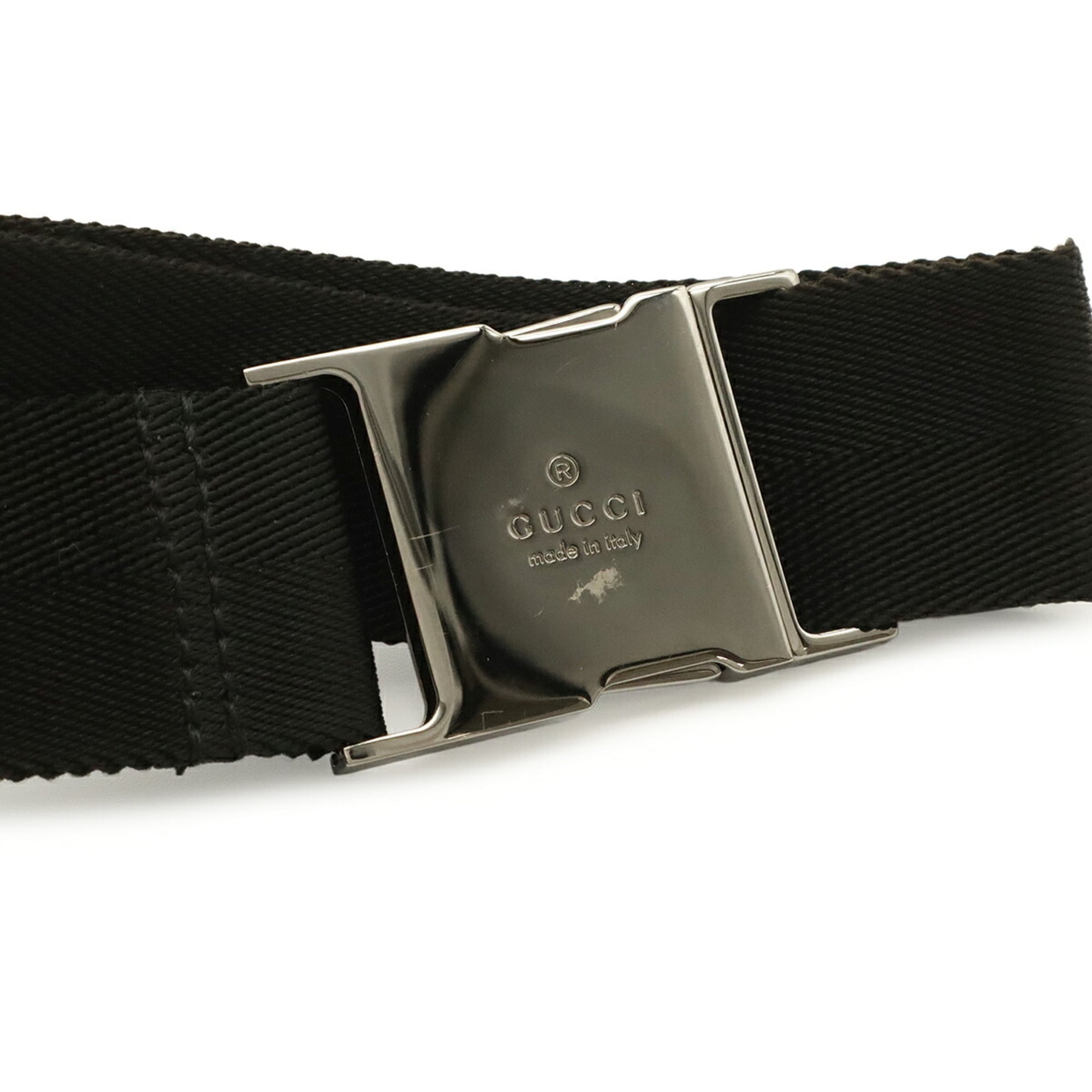 Gucci Black Canvas Leather Fanny Pack (Pre-Owned)
