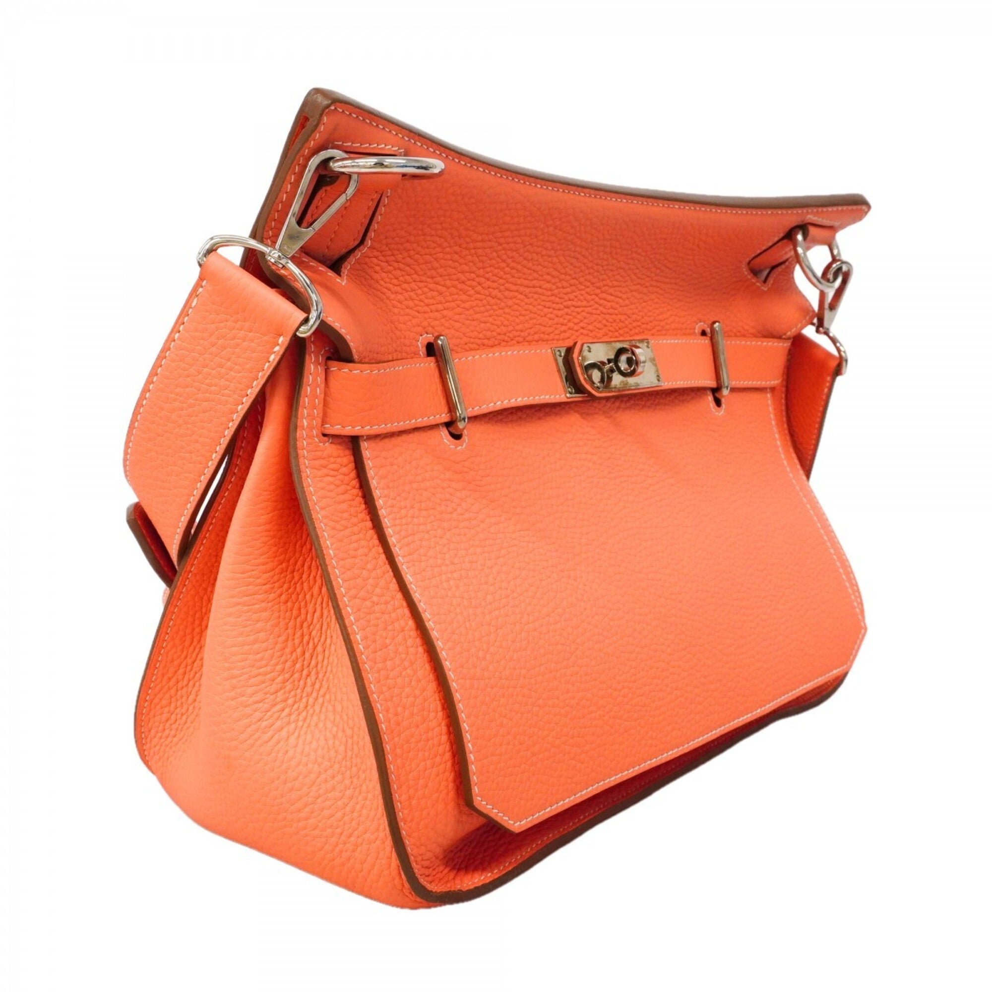 Hermes Crevette Taurillon Clemence Leather Shoulder Bag (Pre-Owned)